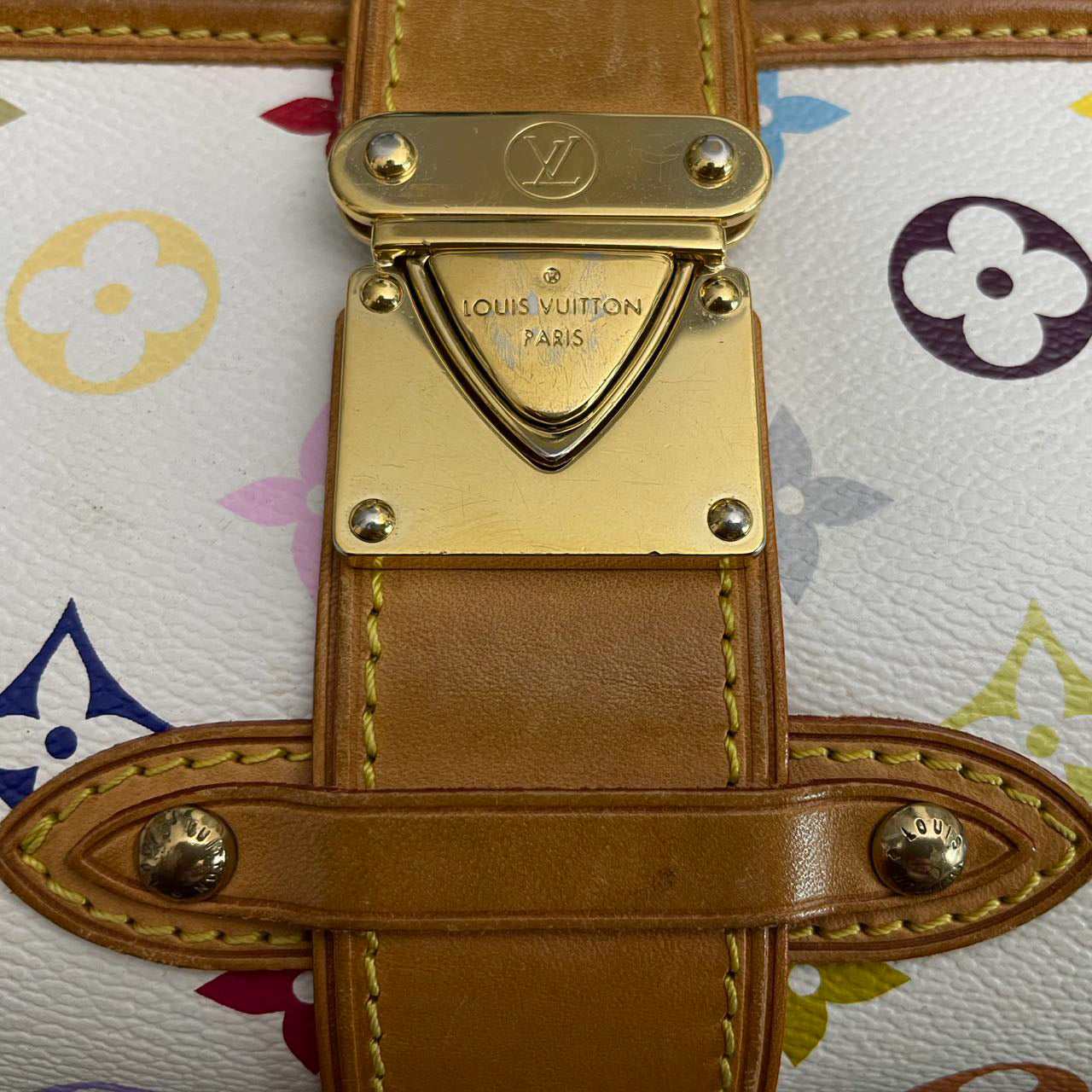 Louis Vuitton White Monogram Multicolor Shirley Pochette Bag