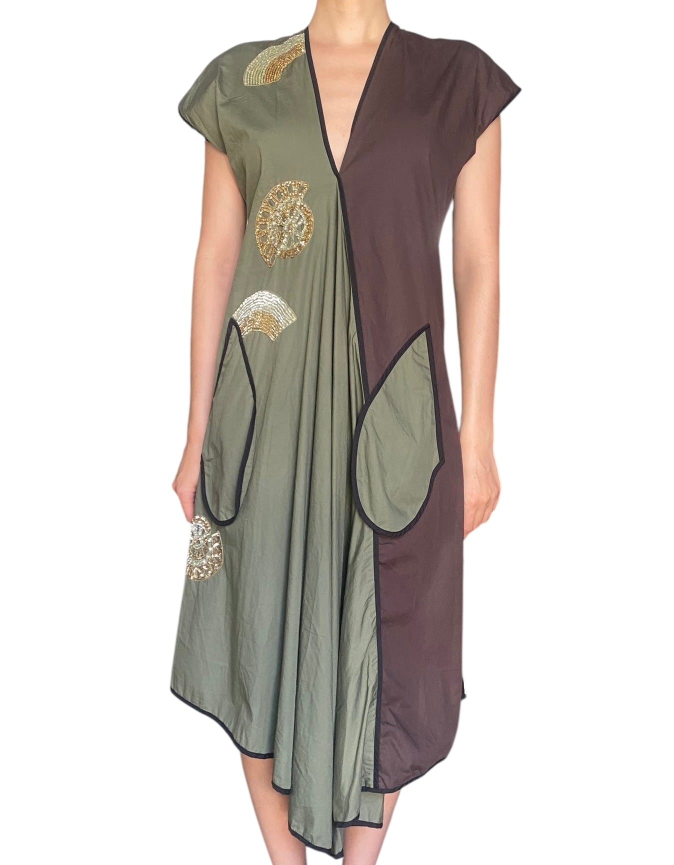 Antonio Marras Green Sequin Embroidered Dress - 42 / US 6