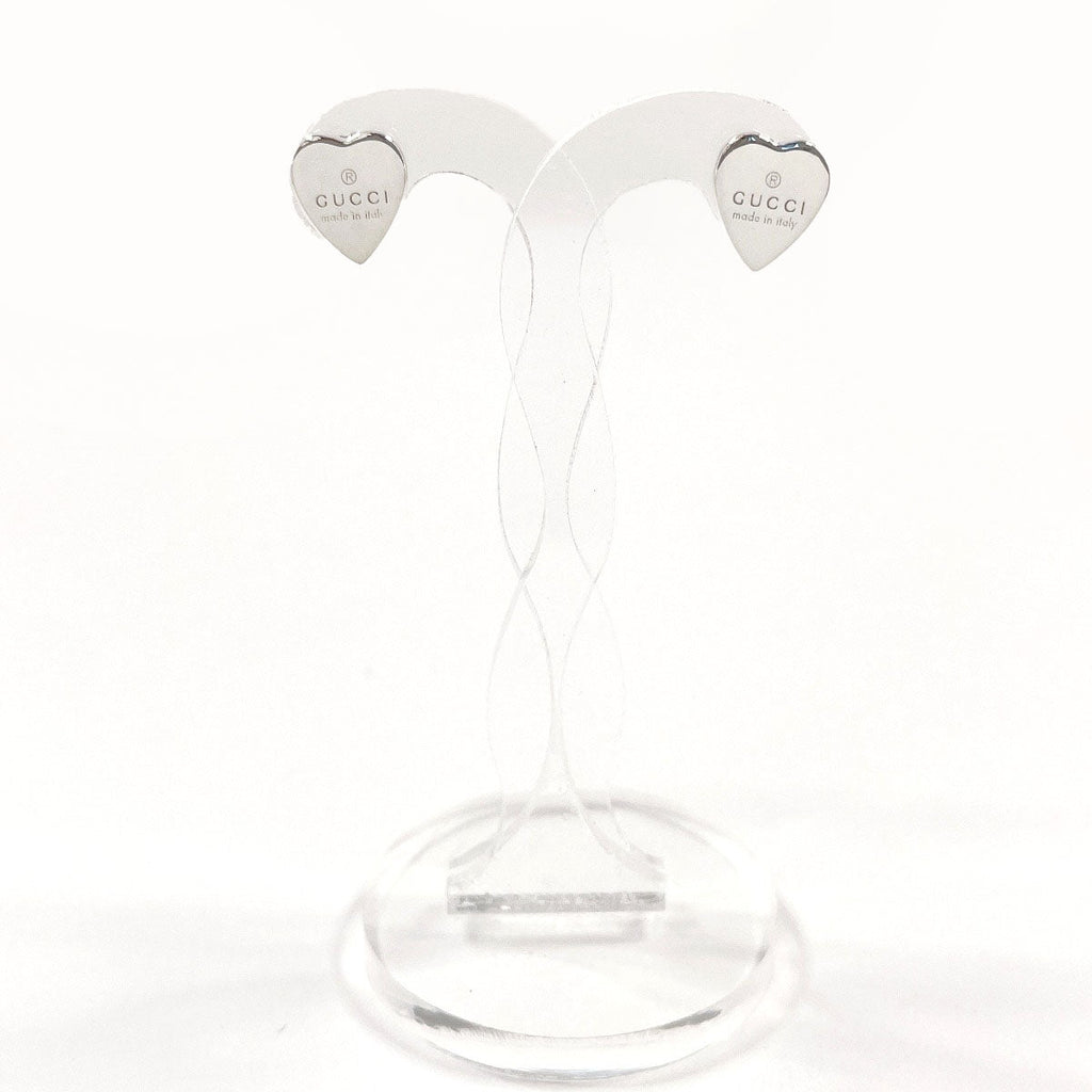 Gucci Trademark Heart Shape Silver Earrings