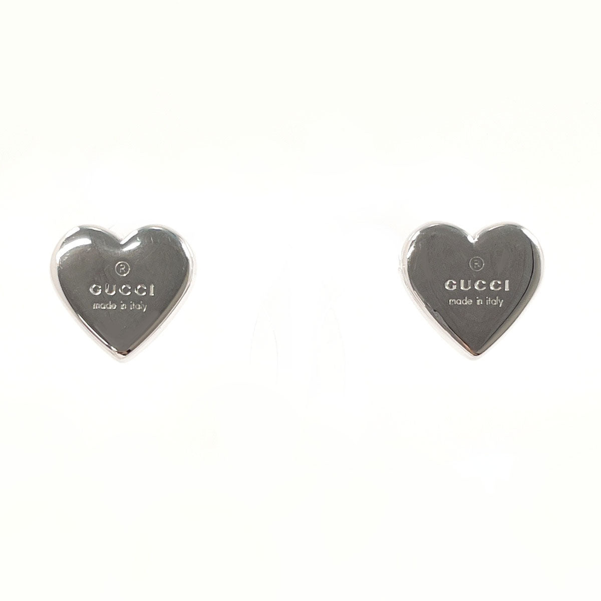 Gucci Trademark Heart Silver 925 Earrings