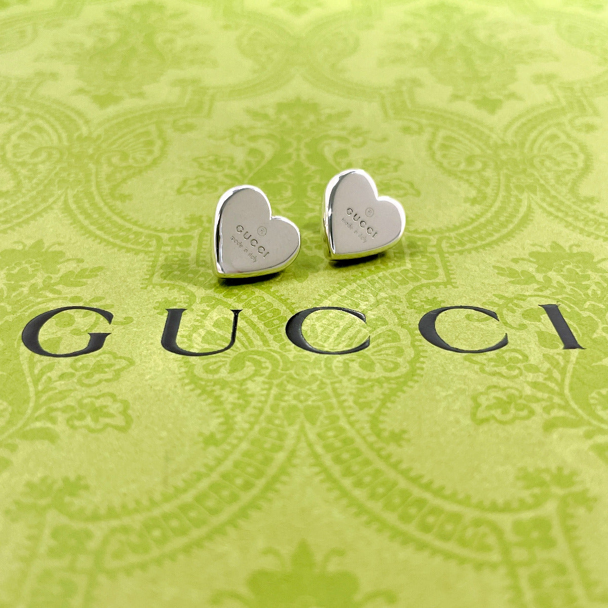 Gucci Trademark Heart Silver 925 Earrings