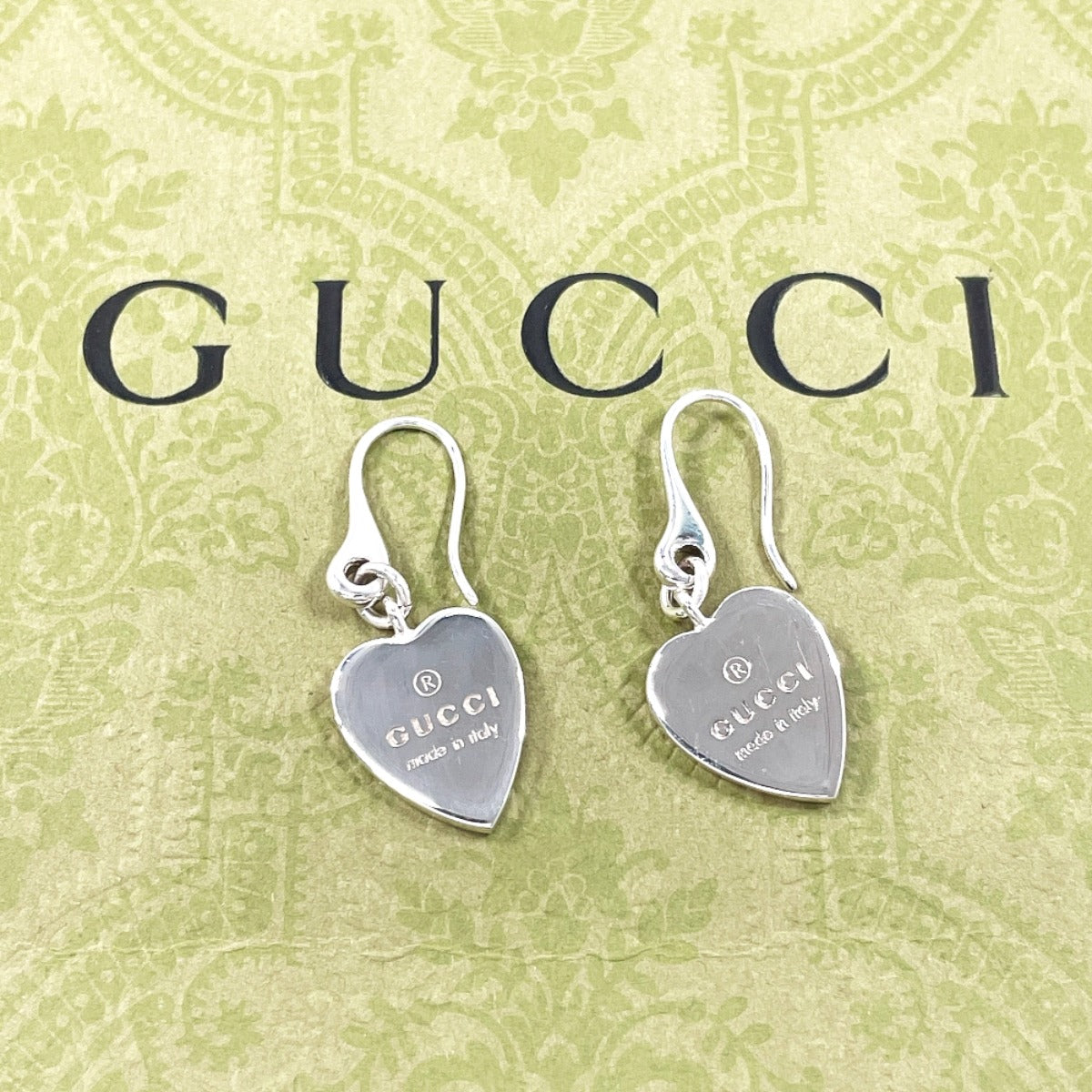 Gucci Trademark Heart Silver 925 Earrings