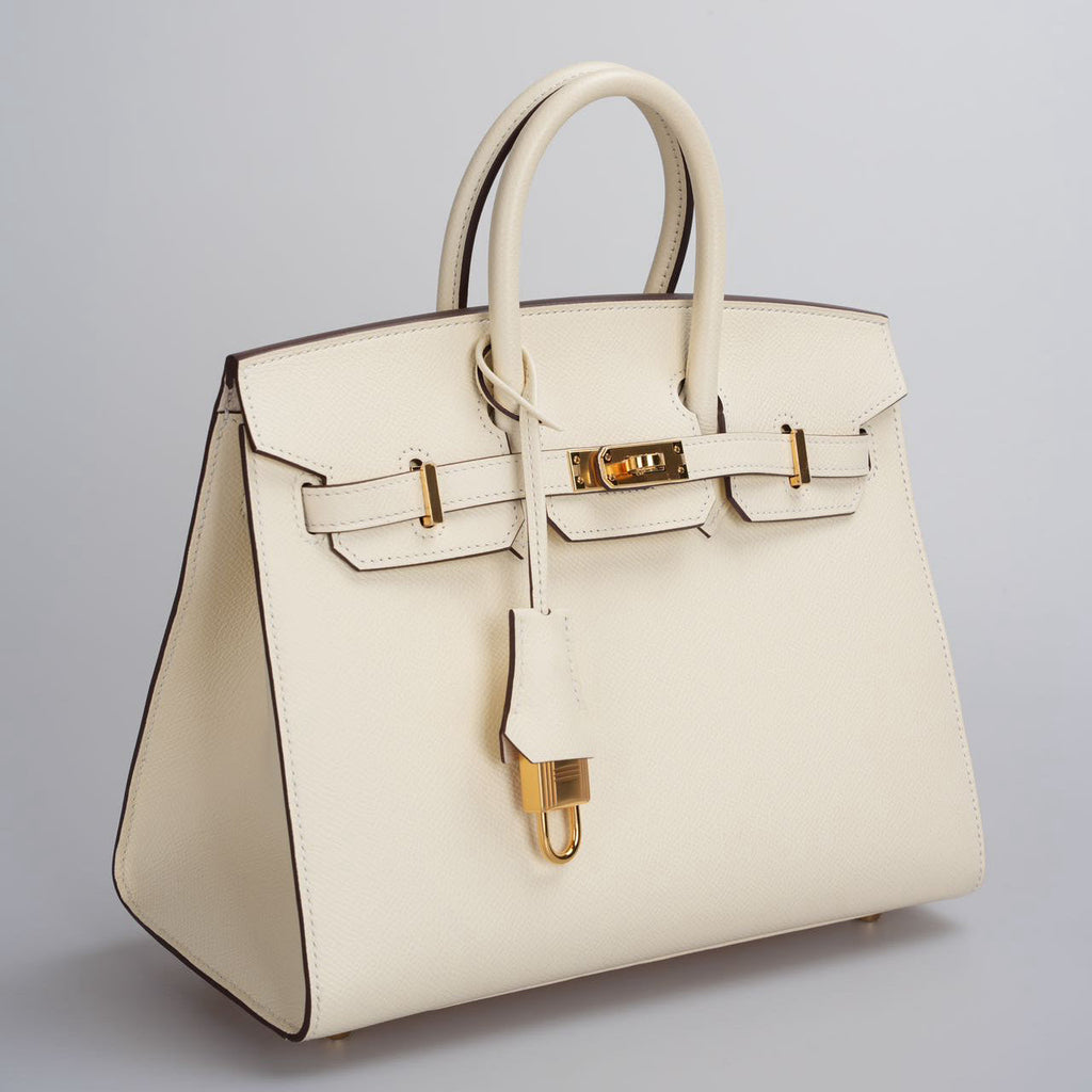 Hermes Birkin 25cm Sellier Bag in Nata Epsom Leather With Gold Hardware From 2021