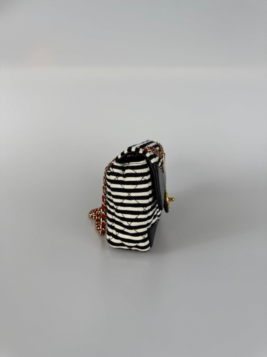 Chanel Sailor Bag Blue 2014 Striped Mini Rectangle Classic Single Flap Shoulder Bag