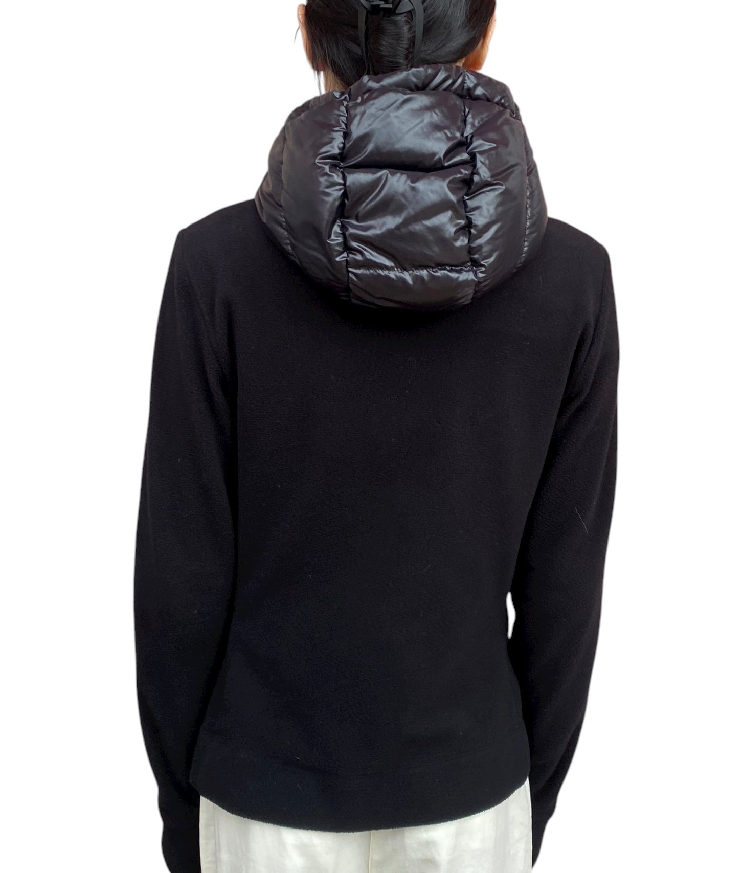 Moncler Black Maglia Padded igan - L / US 8