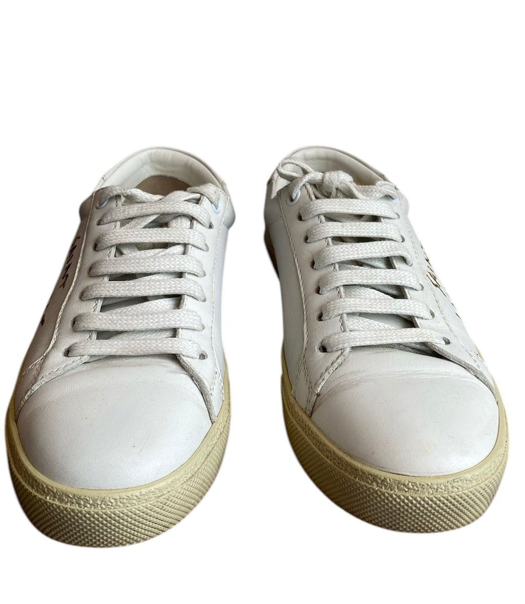 Saint Laurent White Low Sneakers - 36