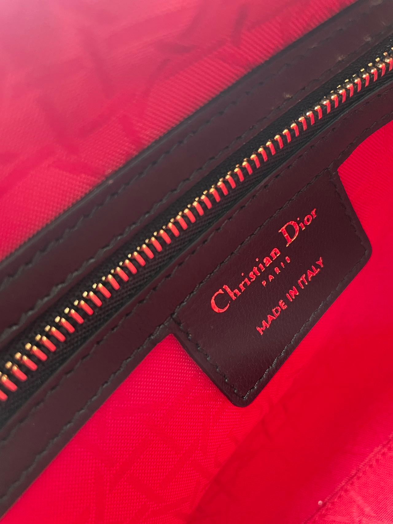 Christian Dior Black Medium Bag in Cannage Lambskin Leather with Gold Hardware