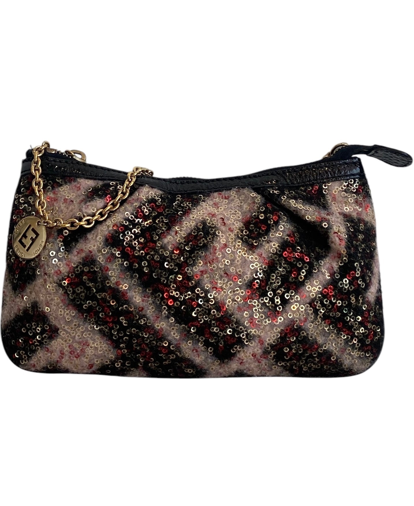 Fendi Sequin Chain Pochette Bag