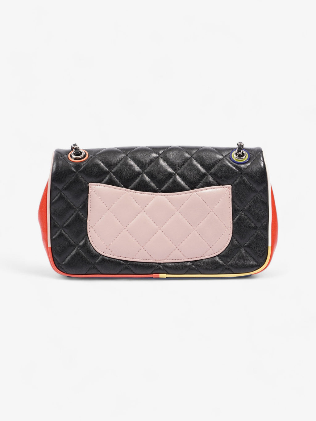 Chanel Classic Single Flap Black / Multicoloured Lambskin Leather Medium