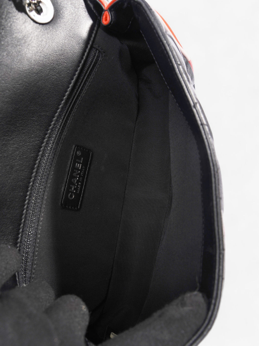 Chanel Classic Single Flap Black / Multicoloured Lambskin Leather Medium