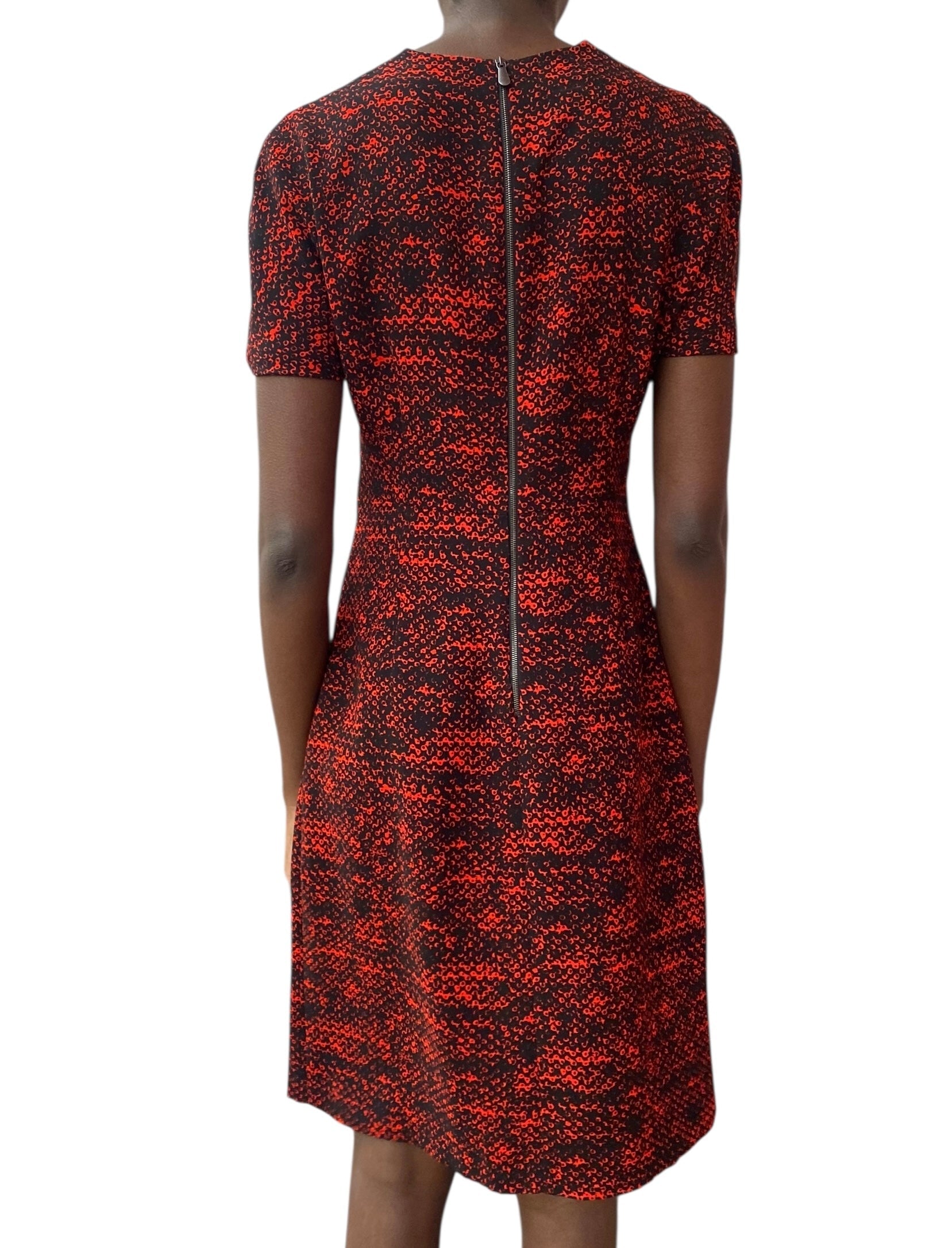 Bottega Veneta Red Printed Wrap Dress - 44 / US 8