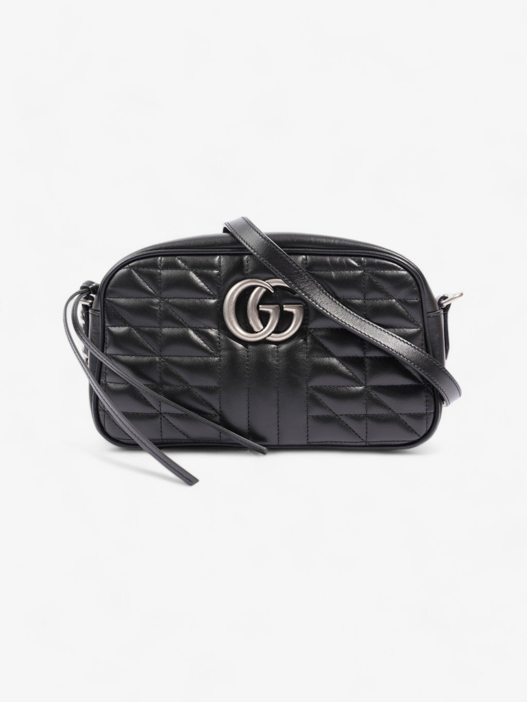 Gucci Marmont Zip Black Matelasse Leather Small