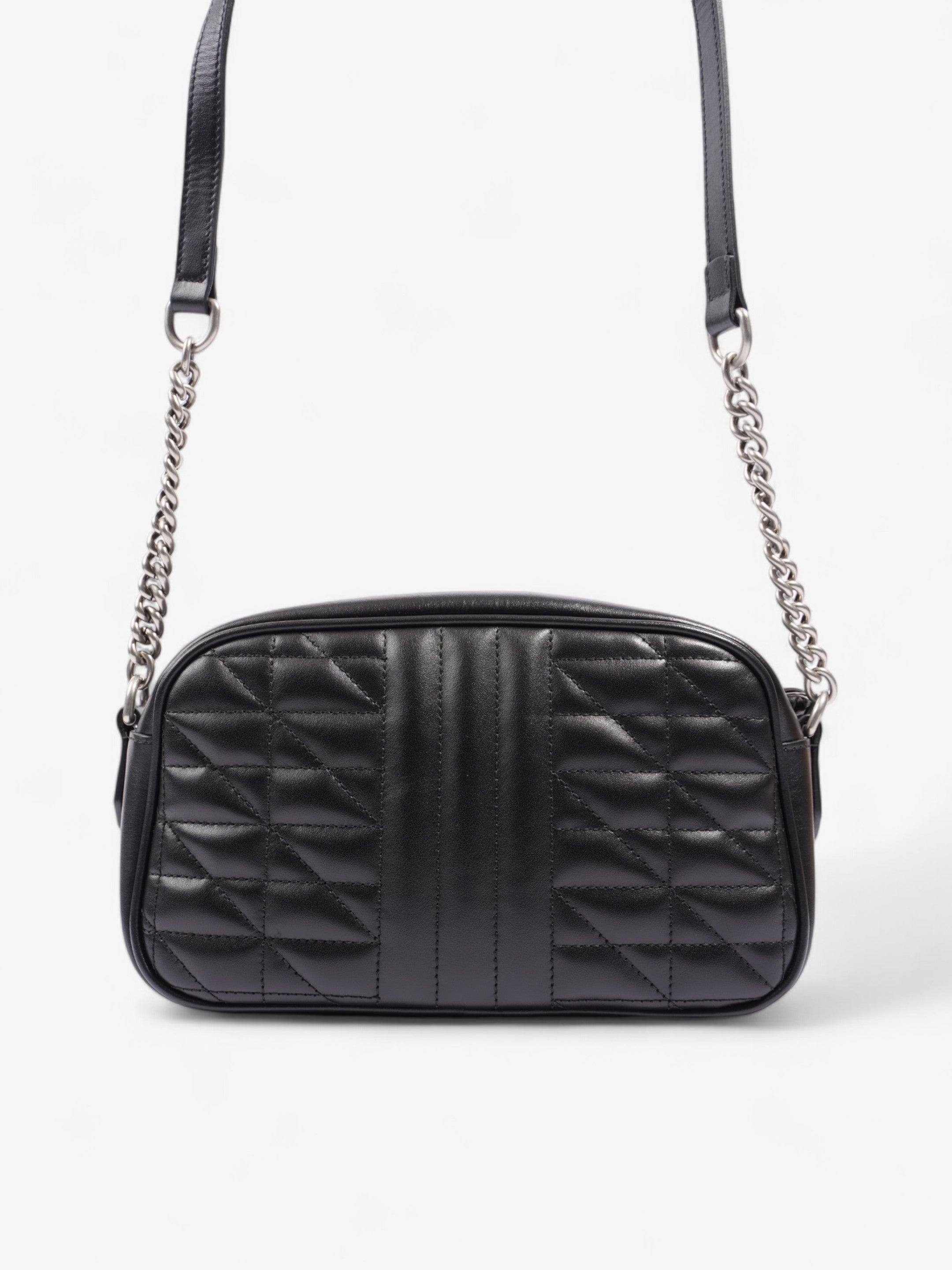 Gucci Marmont Zip Black Matelasse Leather Small
