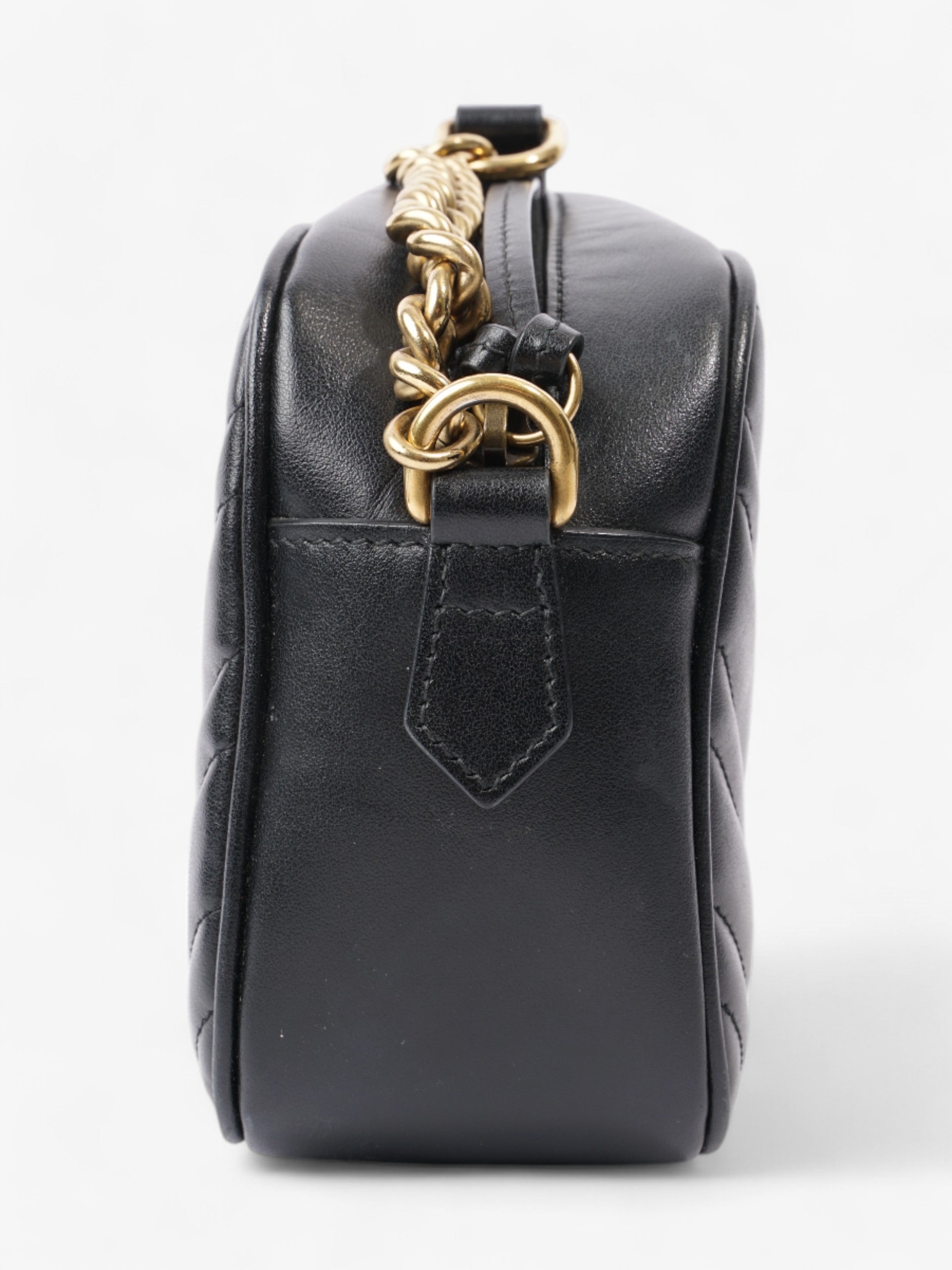Gucci GG Marmont Black Matelasse Leather Small