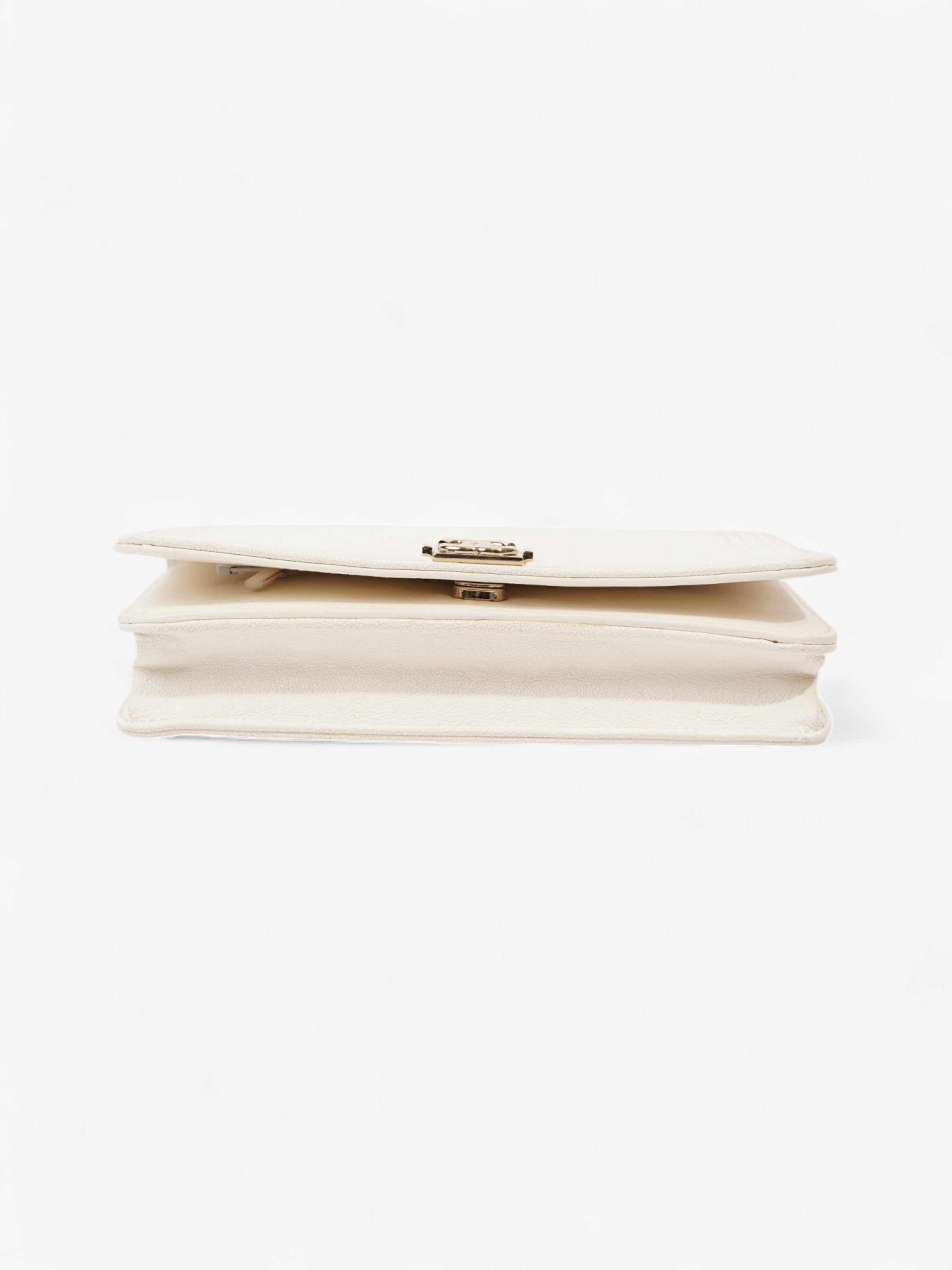 Chanel Boy Wallet on Chain White Caviar Leather