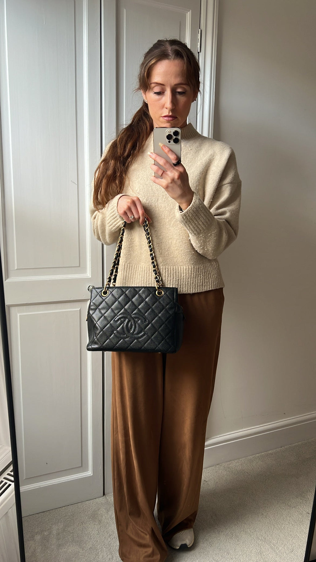 Chanel Black Quilted Caviar Petite Timeless Tote