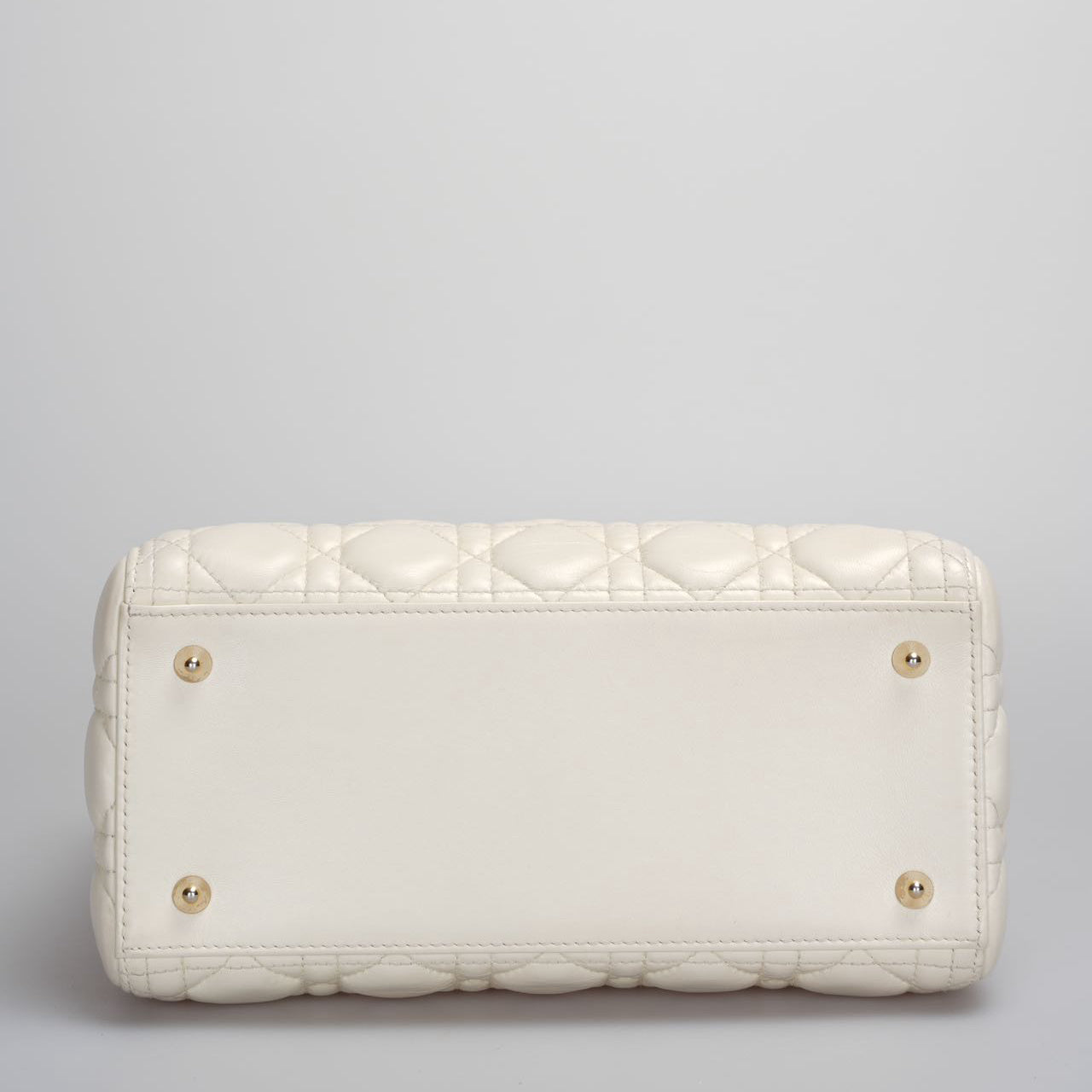 Christian Dior Lady Dior Bag White Medium 2017