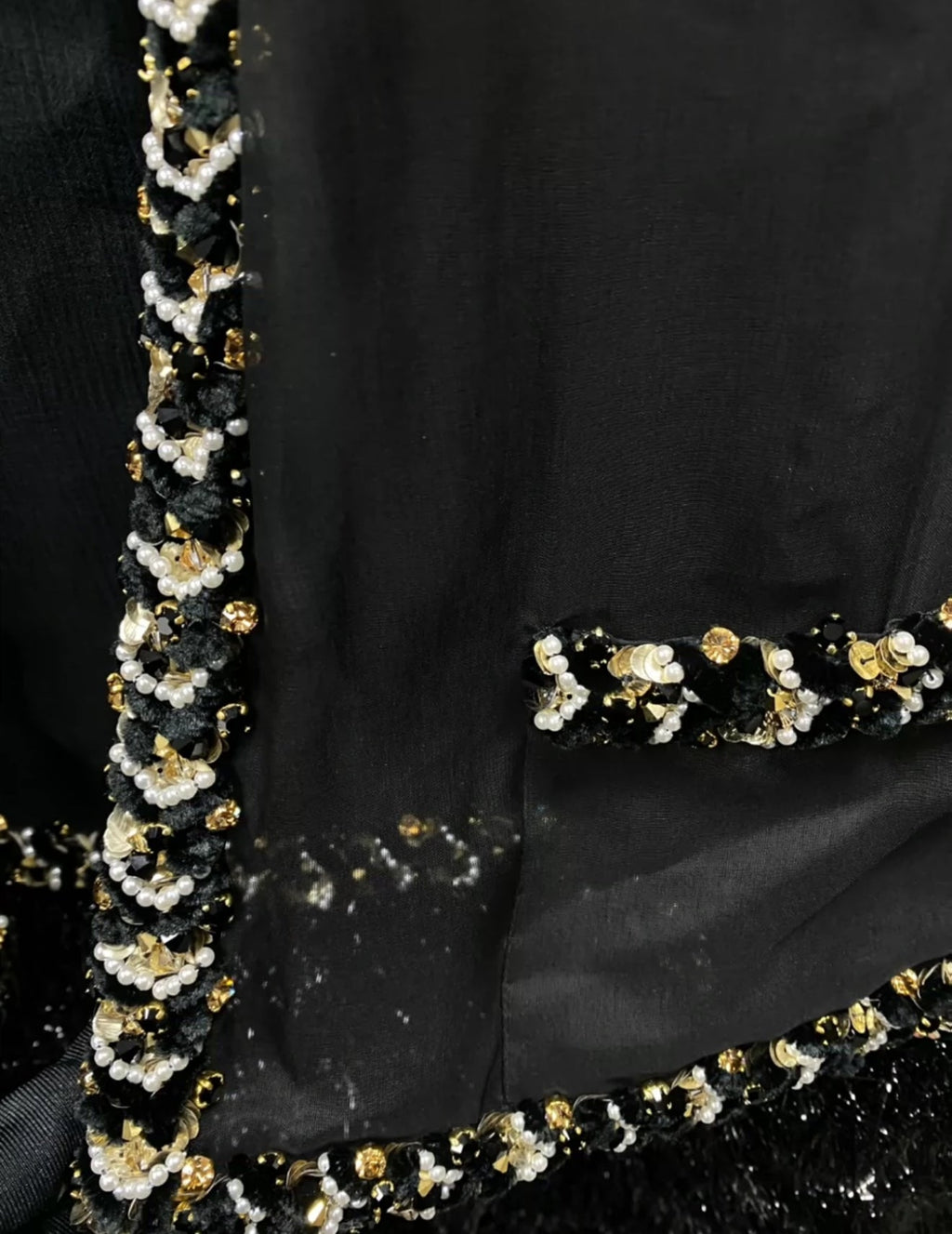 Chanel 21K black and silk organza Jacket and Dress