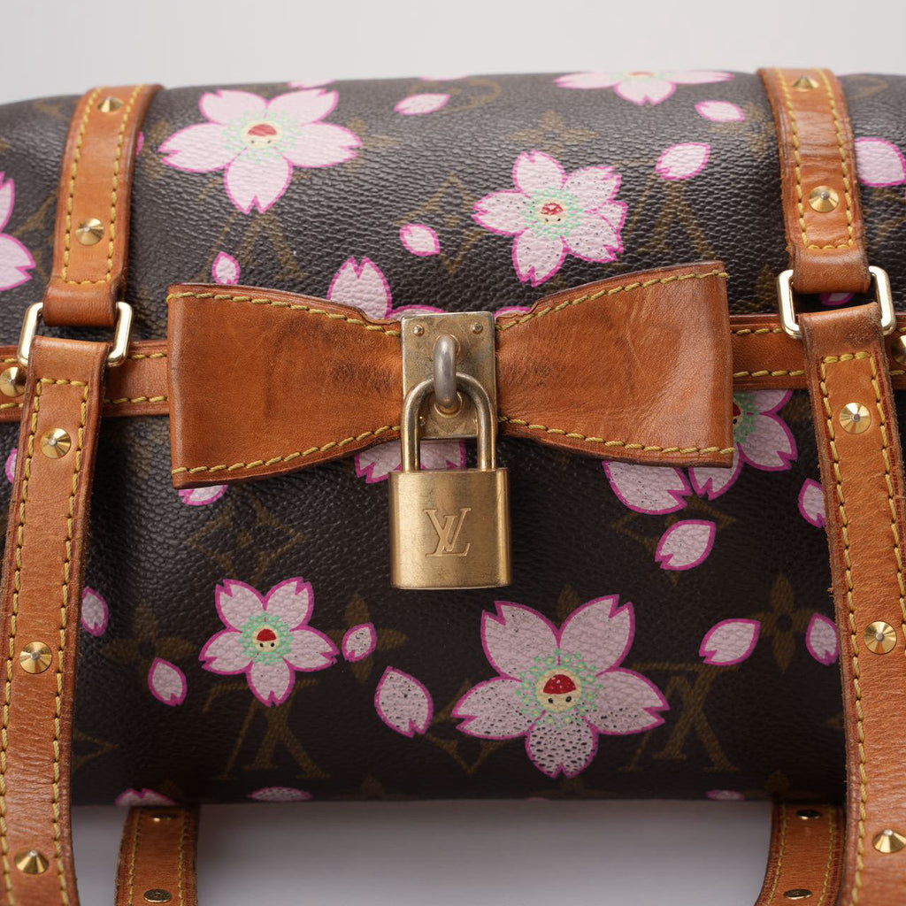 Louis Vuitton Vintage Papillon Handbag Limited Edition Cherry Blossom Monogram