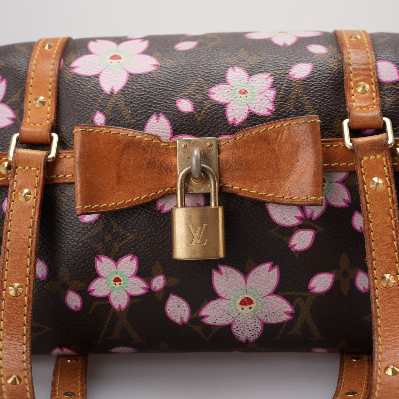 Louis Vuitton Vintage Papillon Handbag Limited Edition Cherry Blossom Monogram