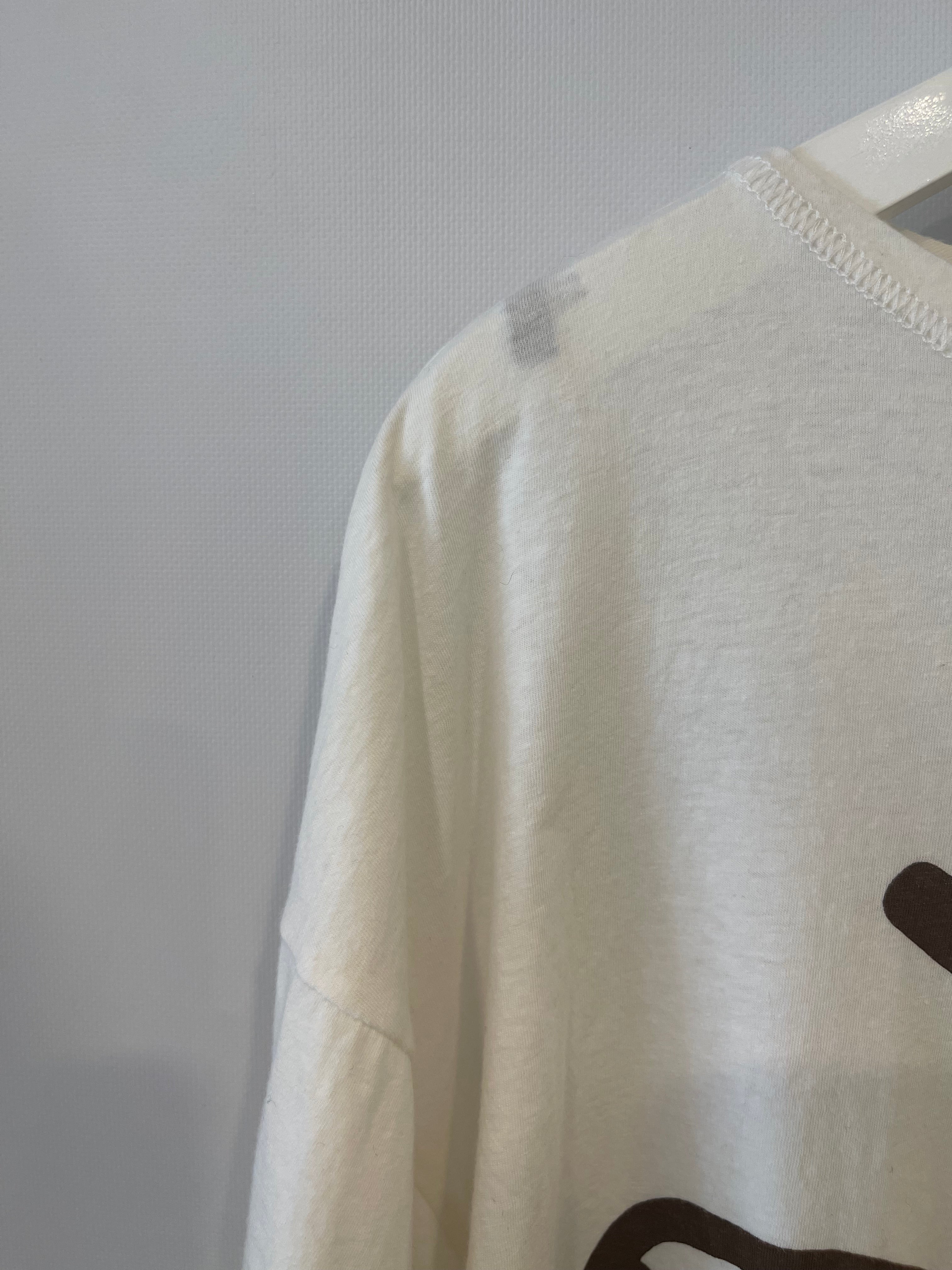 Christian Dior x Cactus Jack Menswear White T-Shirt with Brown Dior Logo Size XXL (UK 44)