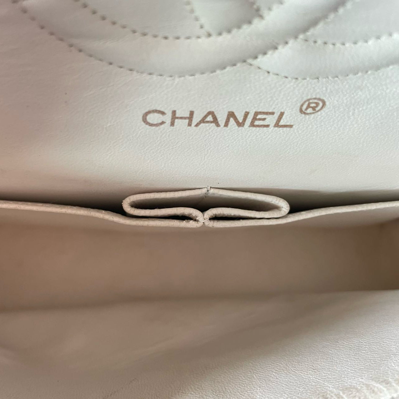 Chanel Vintage White Classic Double Flap Bag with 24k Gold Hardware