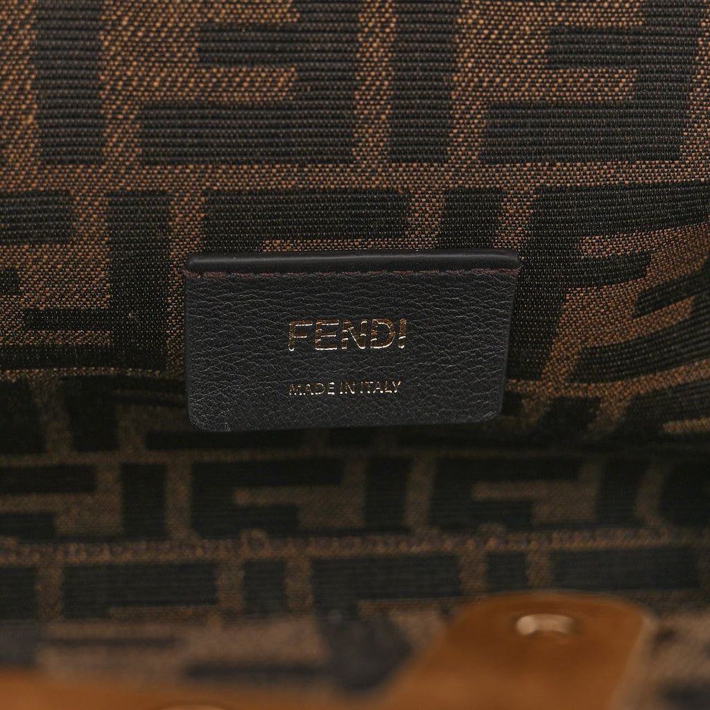 FENDI FENDI FIRST SMALL INTERLACED LEATHER BAG