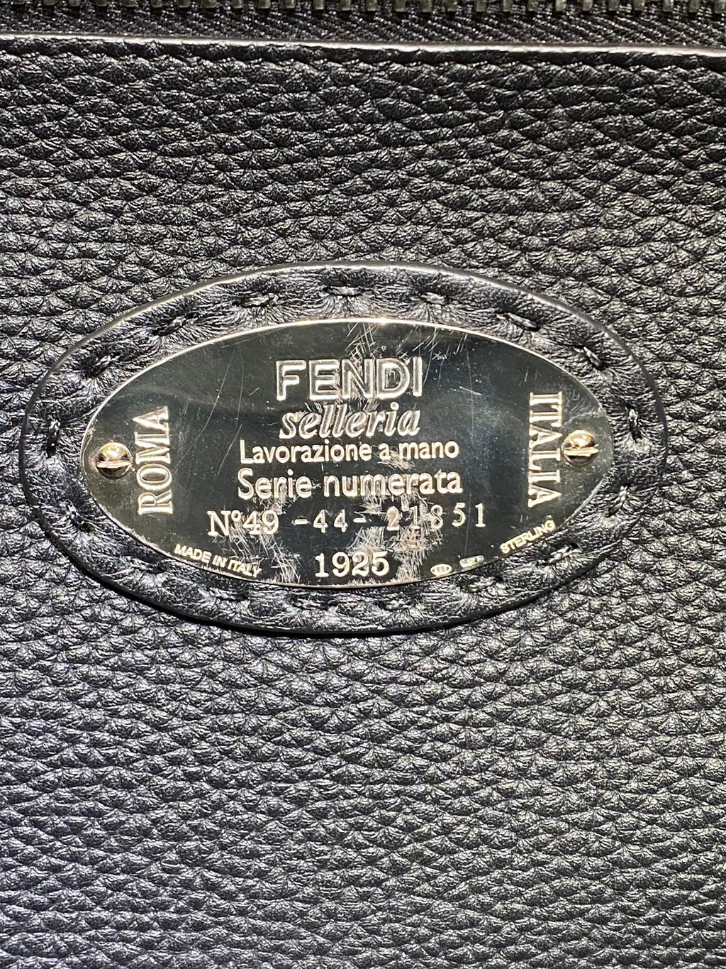 FENDI LARGE SELLERIA MONSTER PEEKABOO CALFSKIN LEATHER BAG