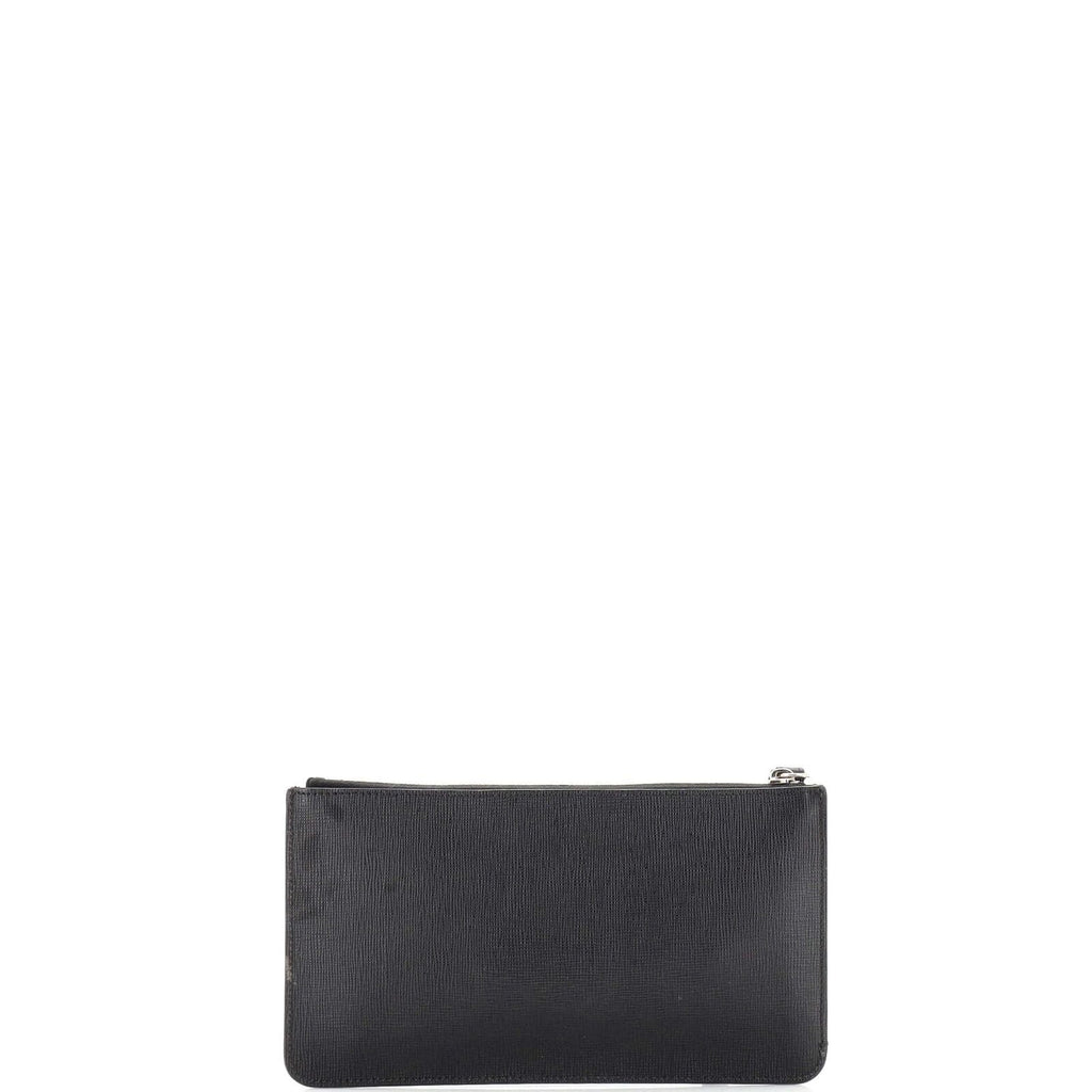 FENDI SAFFIANO LEATHER KARLITO CLUTCH BAG WRISTLET