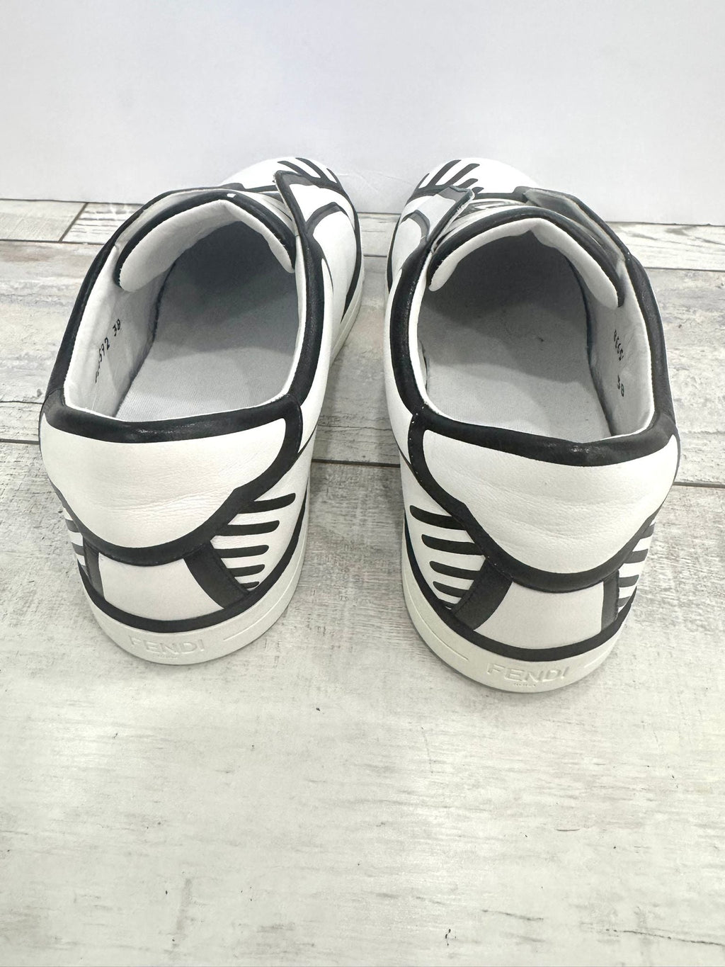 FENDI X JOSHUA VIDES NAPPA LEATHER FF SLIP-ON SNEAKERS