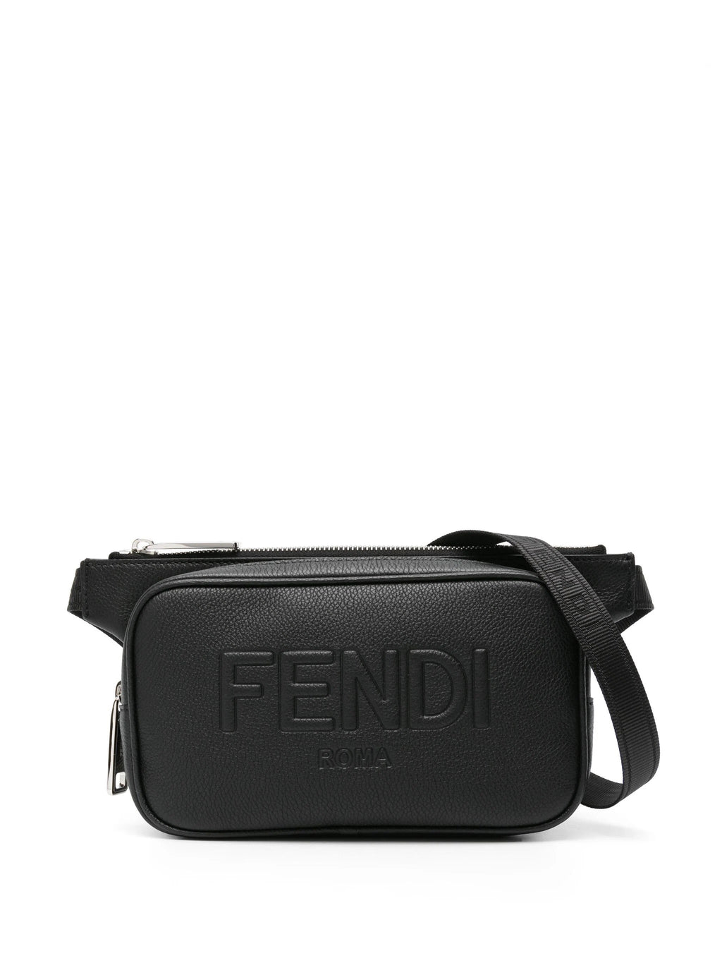 FENDI ROMA LOGO EMBOSSED LEATHER BELT BAG