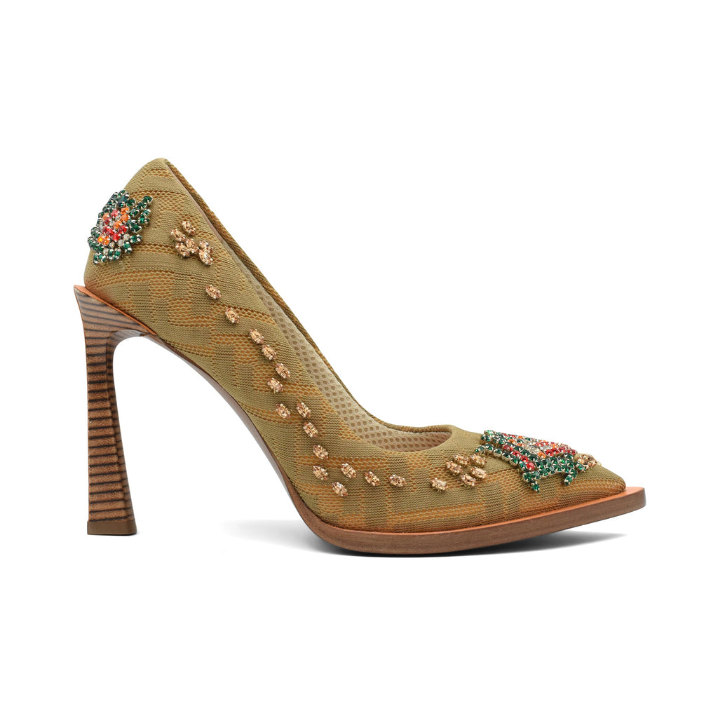 Fendi 'Embellished Knit' Pumps - Women's 37.5