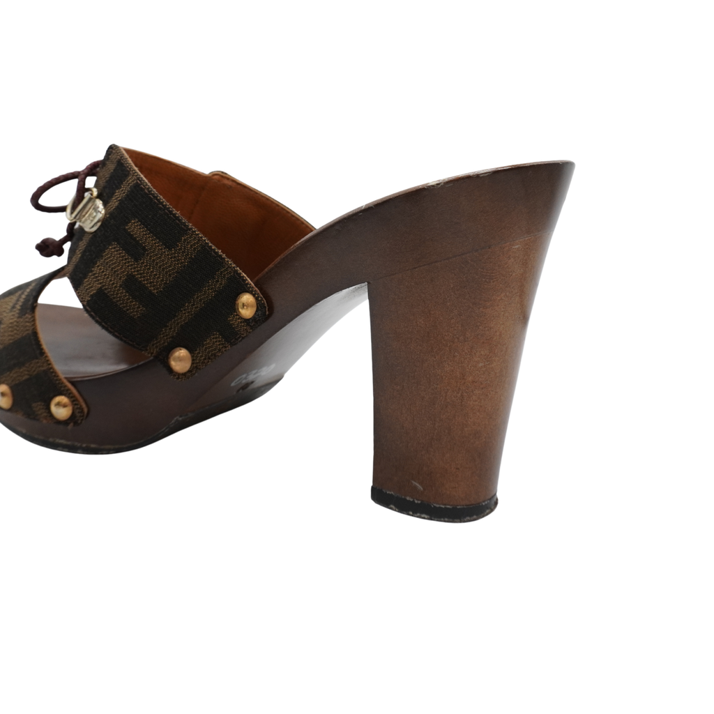 Fendi Zucca Mules - Women's 36