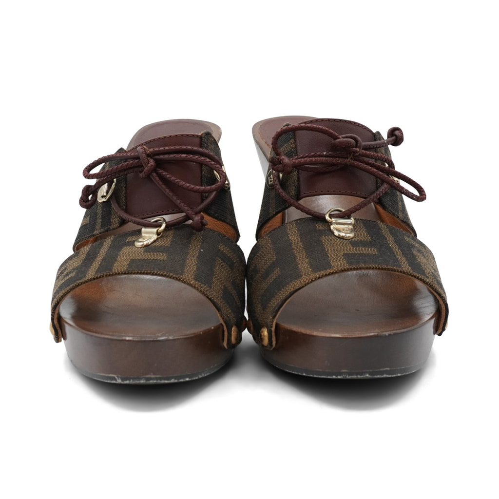 Fendi Zucca Mules - Women's 36