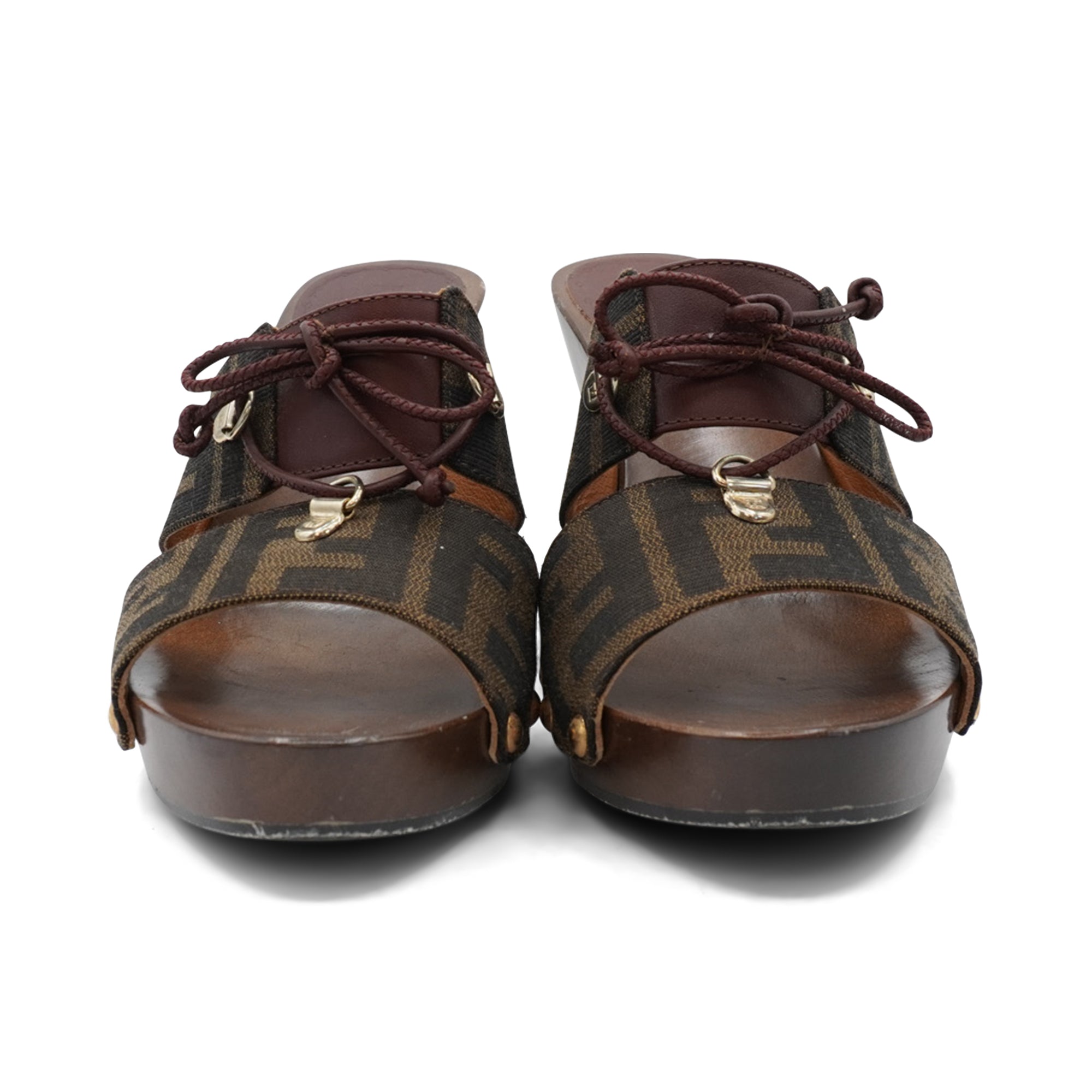 Fendi Zucca Mules - Women's 36