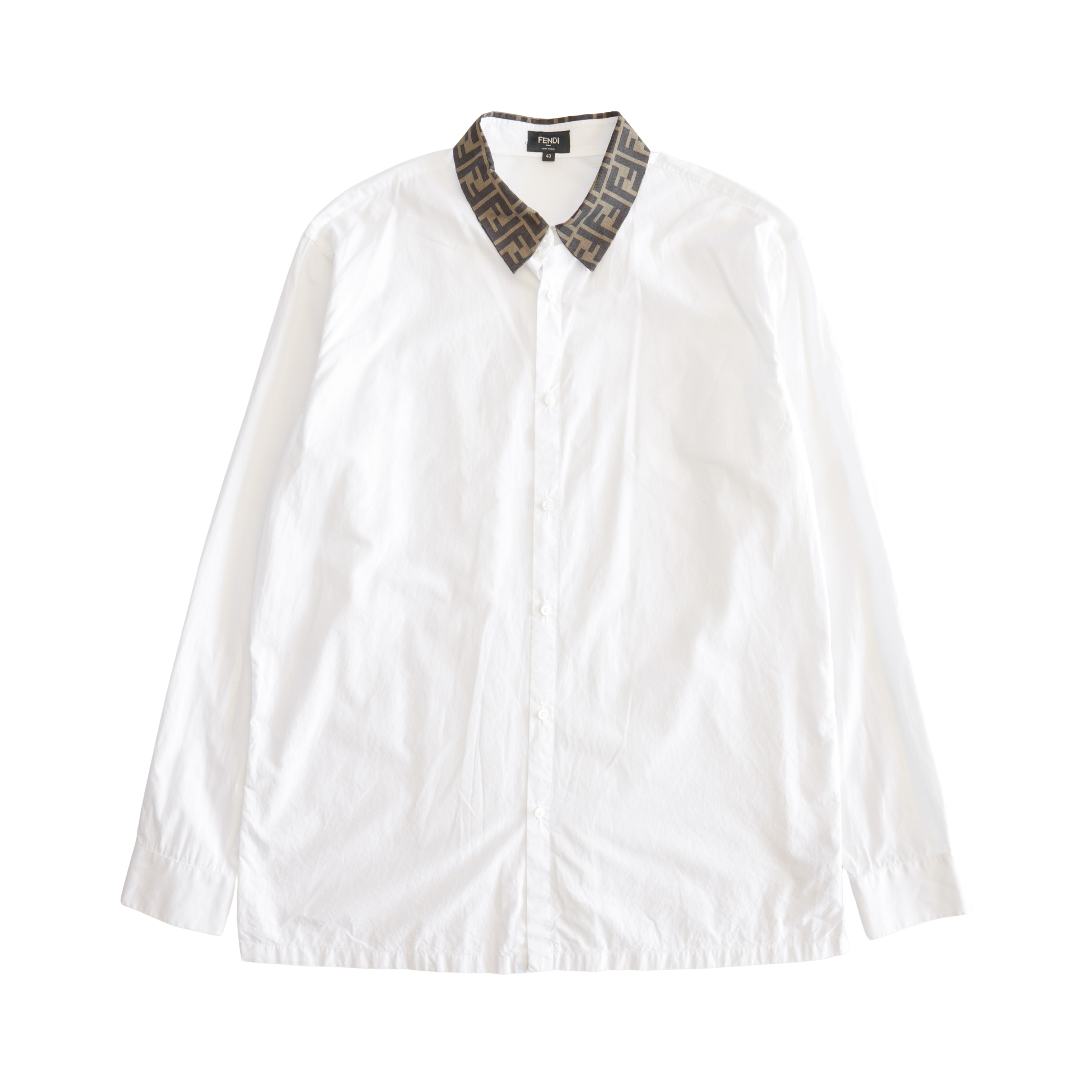 Fendi 'Zucca' Button-Down Shirt - Men's 43