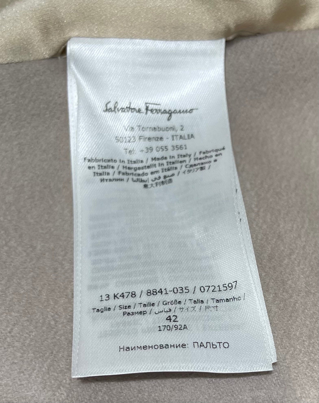 SALVATORE FERRAGAMO RUNWAY TEDDY CASHMERE SILK COAT