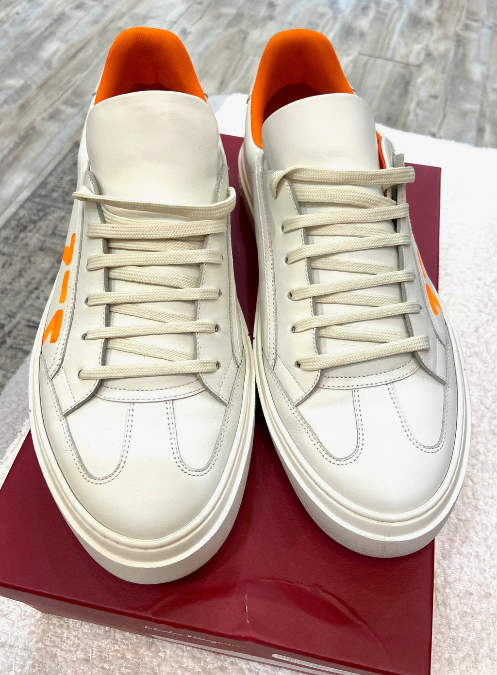SALVATORE FERRAGAMO ARWIN CALFSKIN LEATHER SNEAKERS