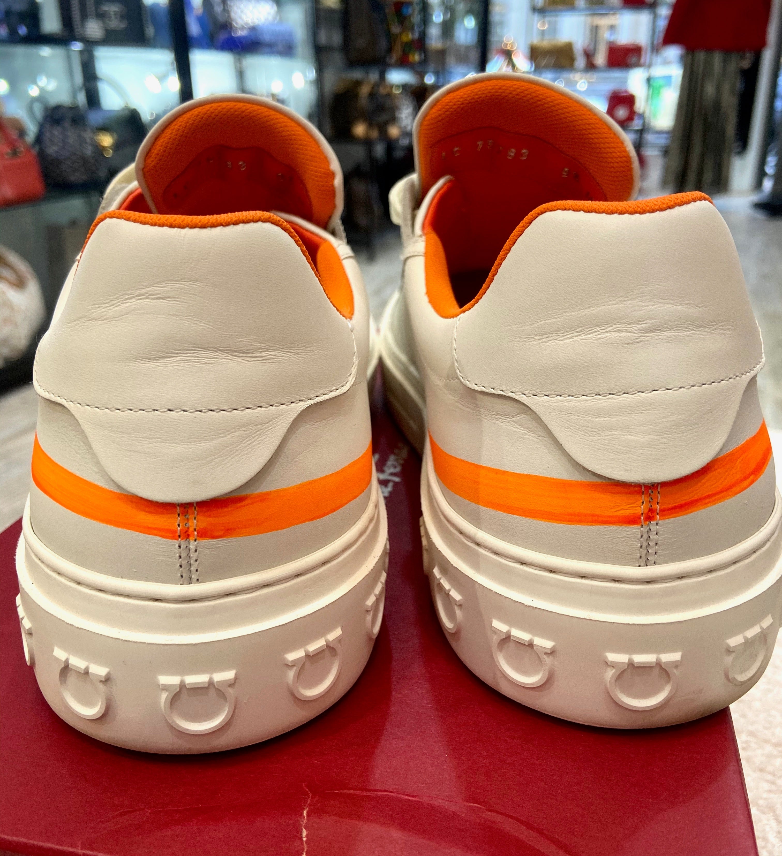 SALVATORE FERRAGAMO ARWIN CALFSKIN LEATHER SNEAKERS
