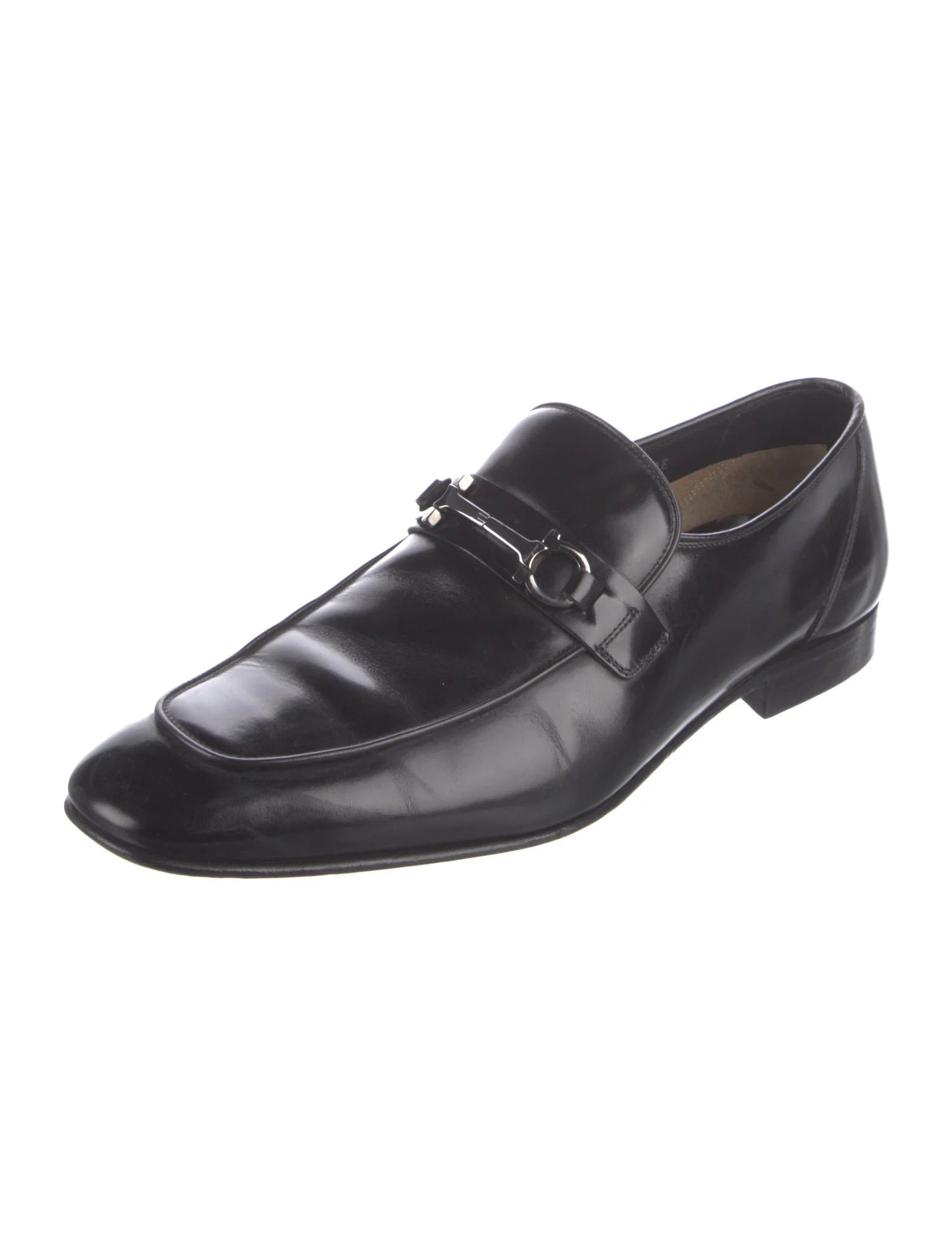 SALVATORE FERRAGAMO PAVIA GANCINI LEATHER LOAFERS