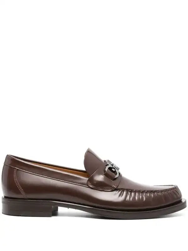 FERRAGAMO FORT FORT ROYALE GANCINI CALFSKIN LEATHER LOAFERS