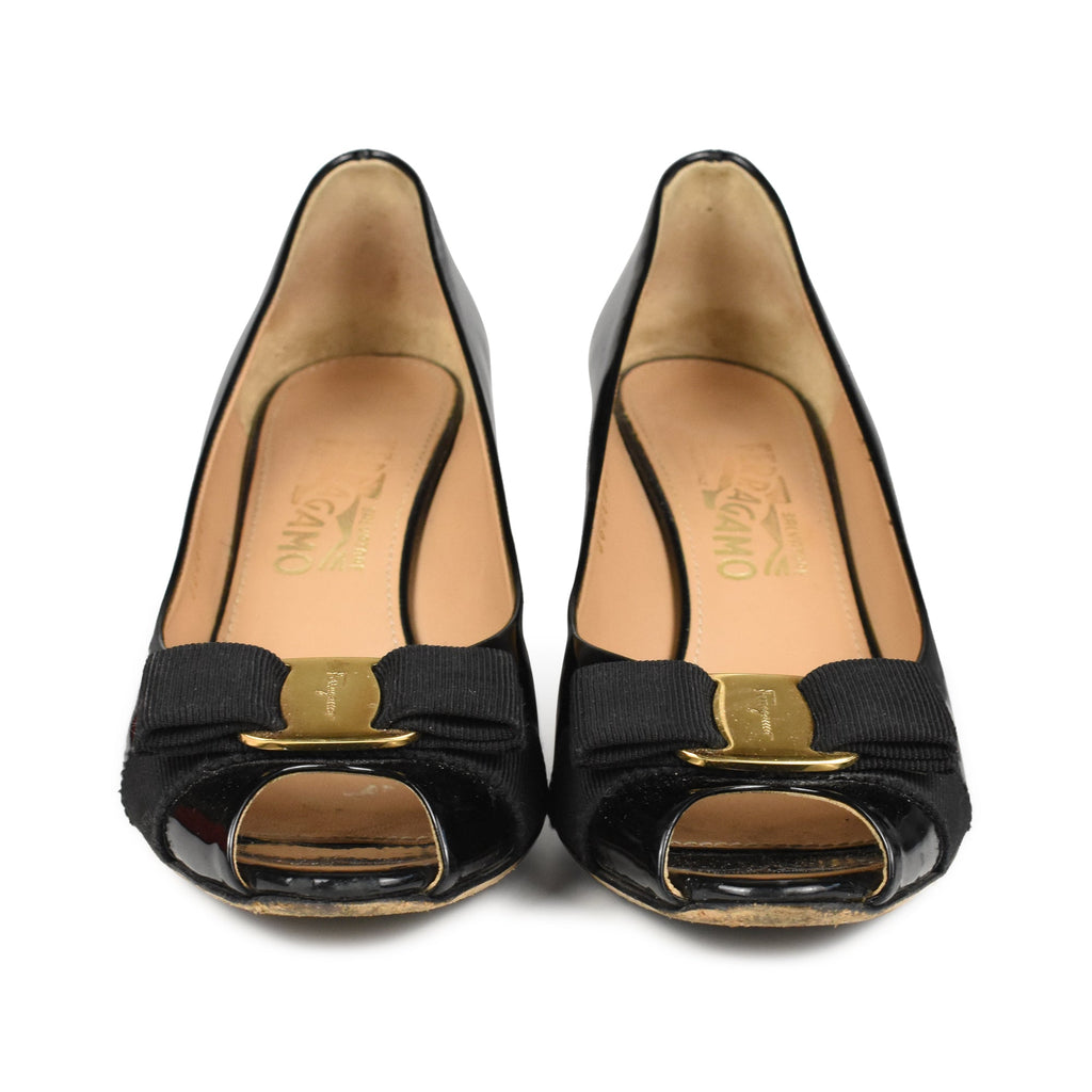 Salvatore Ferragamo Peep-Toe Heels - Women's 7.5