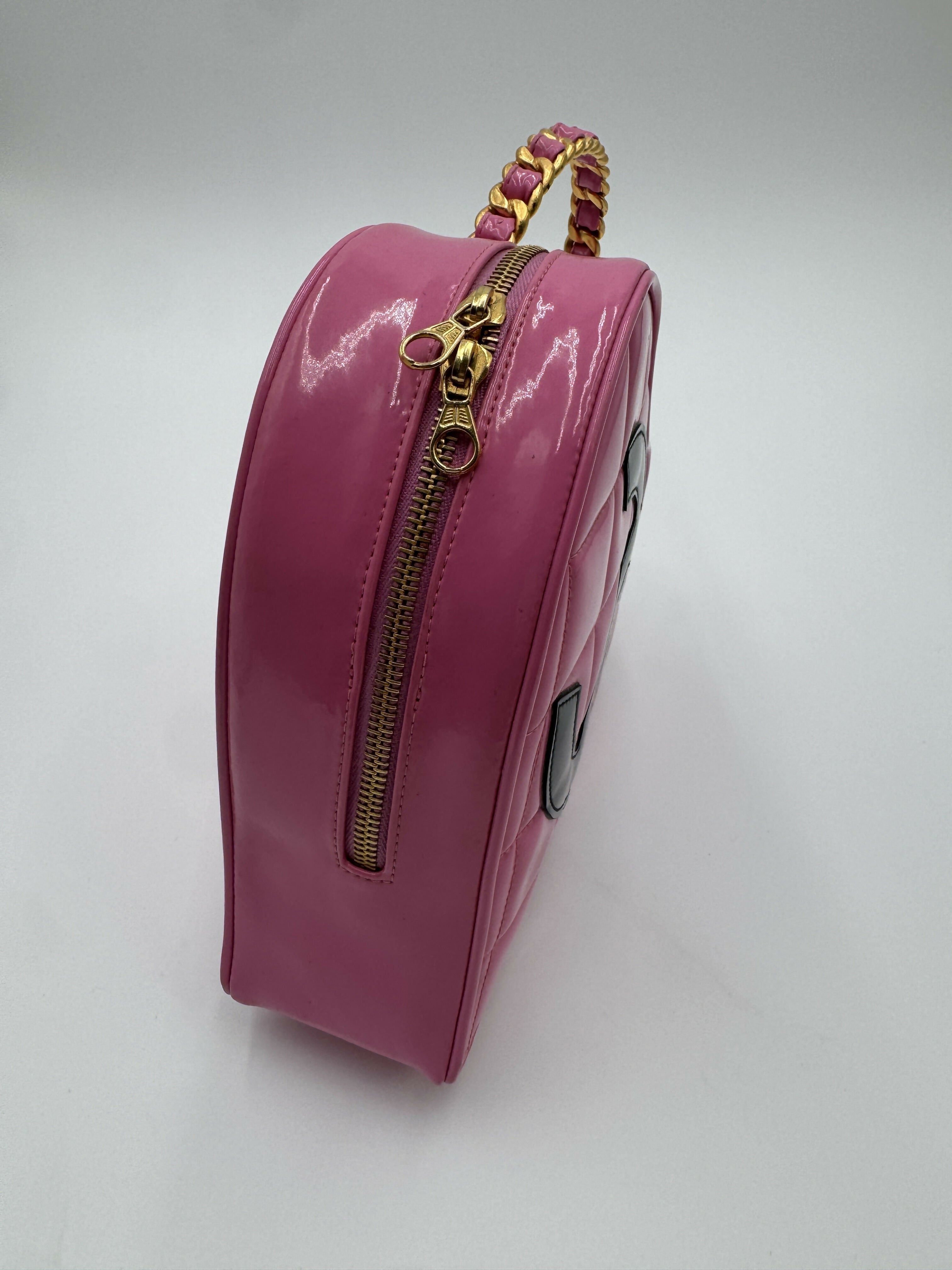 Chanel 1995 Vintage Barbie Pink Heart Vanity Bag