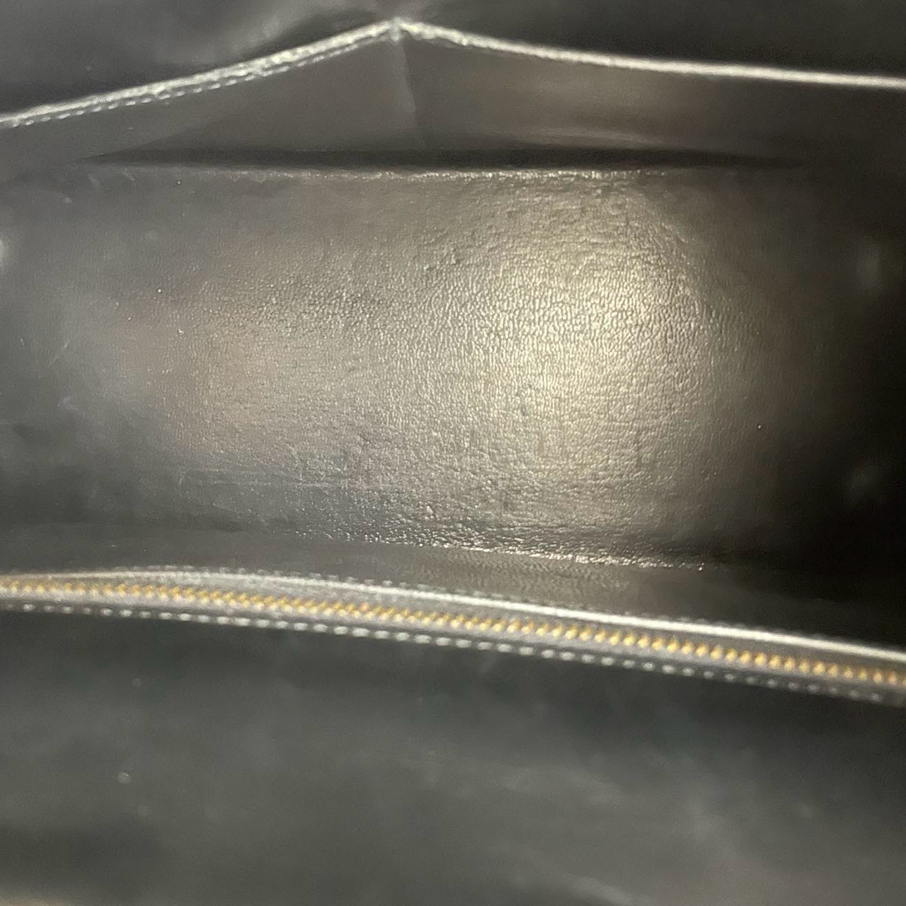 Hermes Vintage Kelly 28 Sellier Bag in Black Calf Box Leather With Gold Hardware