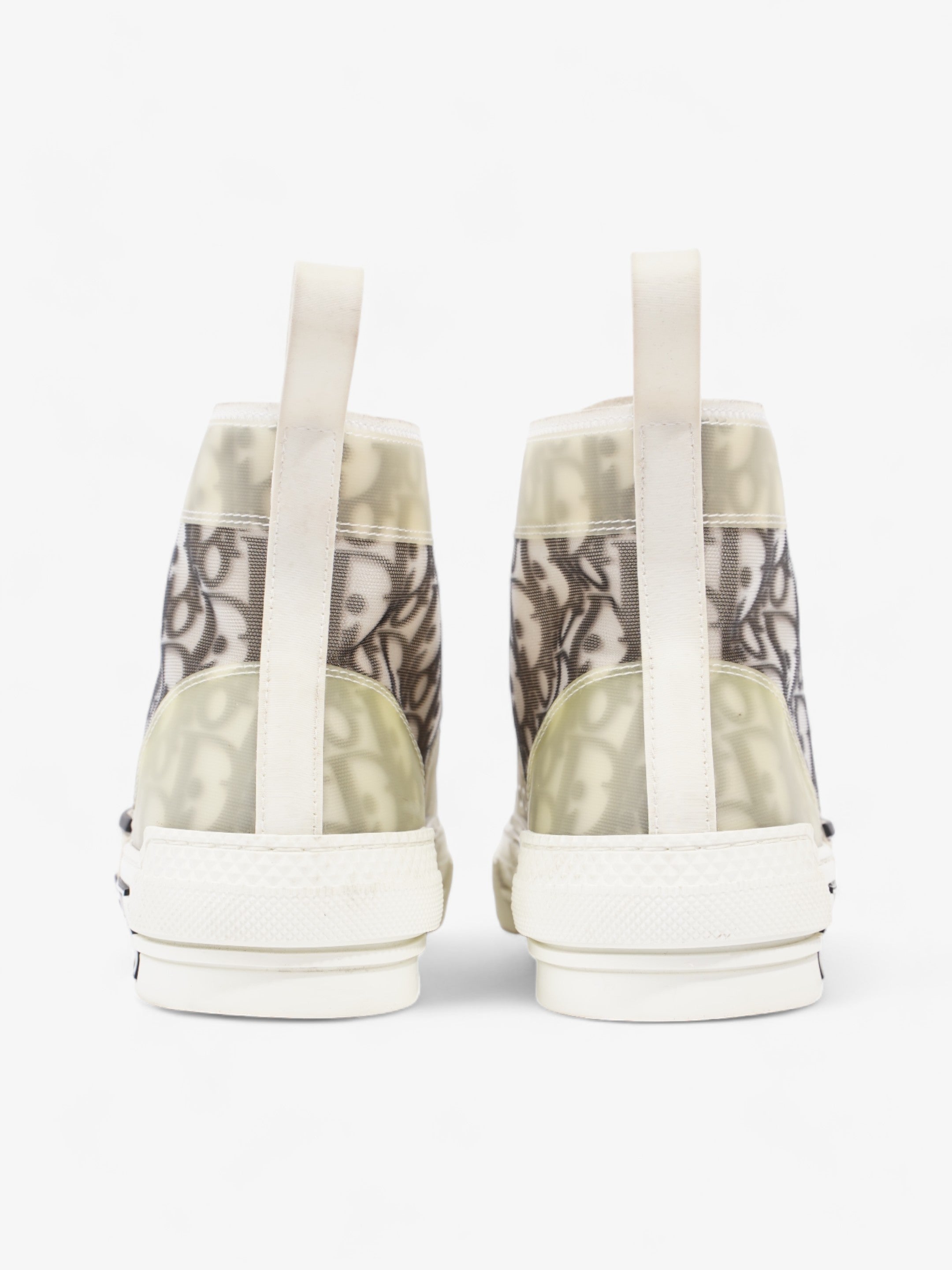 Christian Dior B23 High Top  White / Grey Oblique  Mesh EU 40 UK 7
