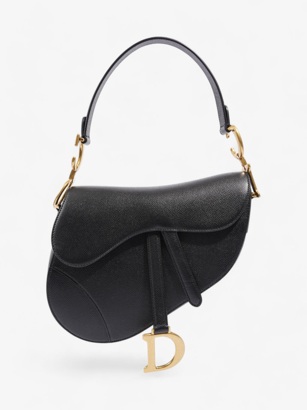 Christian Dior Saddle Bag Black Calfskin Leather