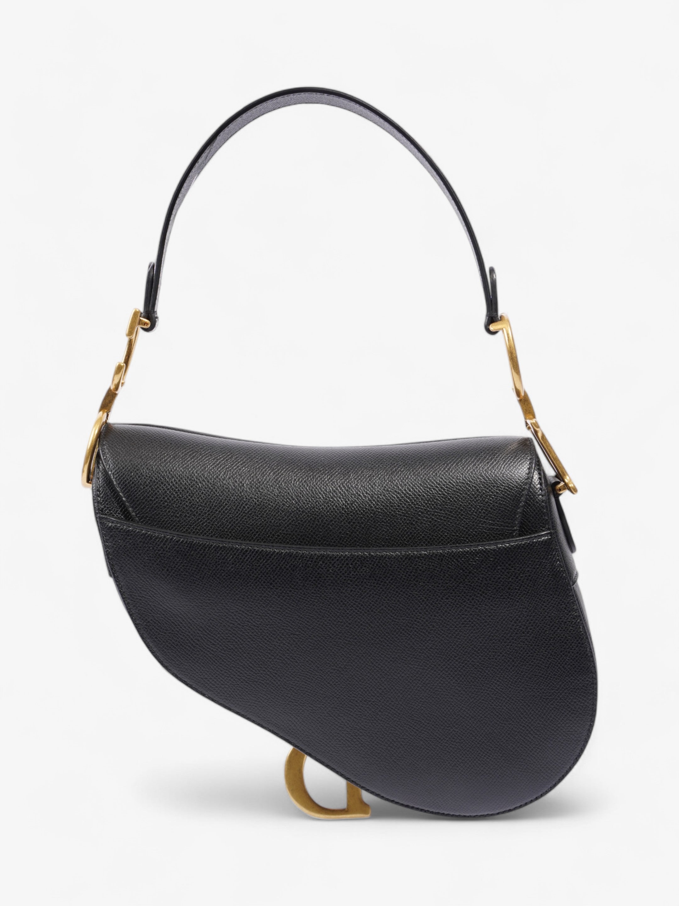 Christian Dior Saddle Bag Black Calfskin Leather