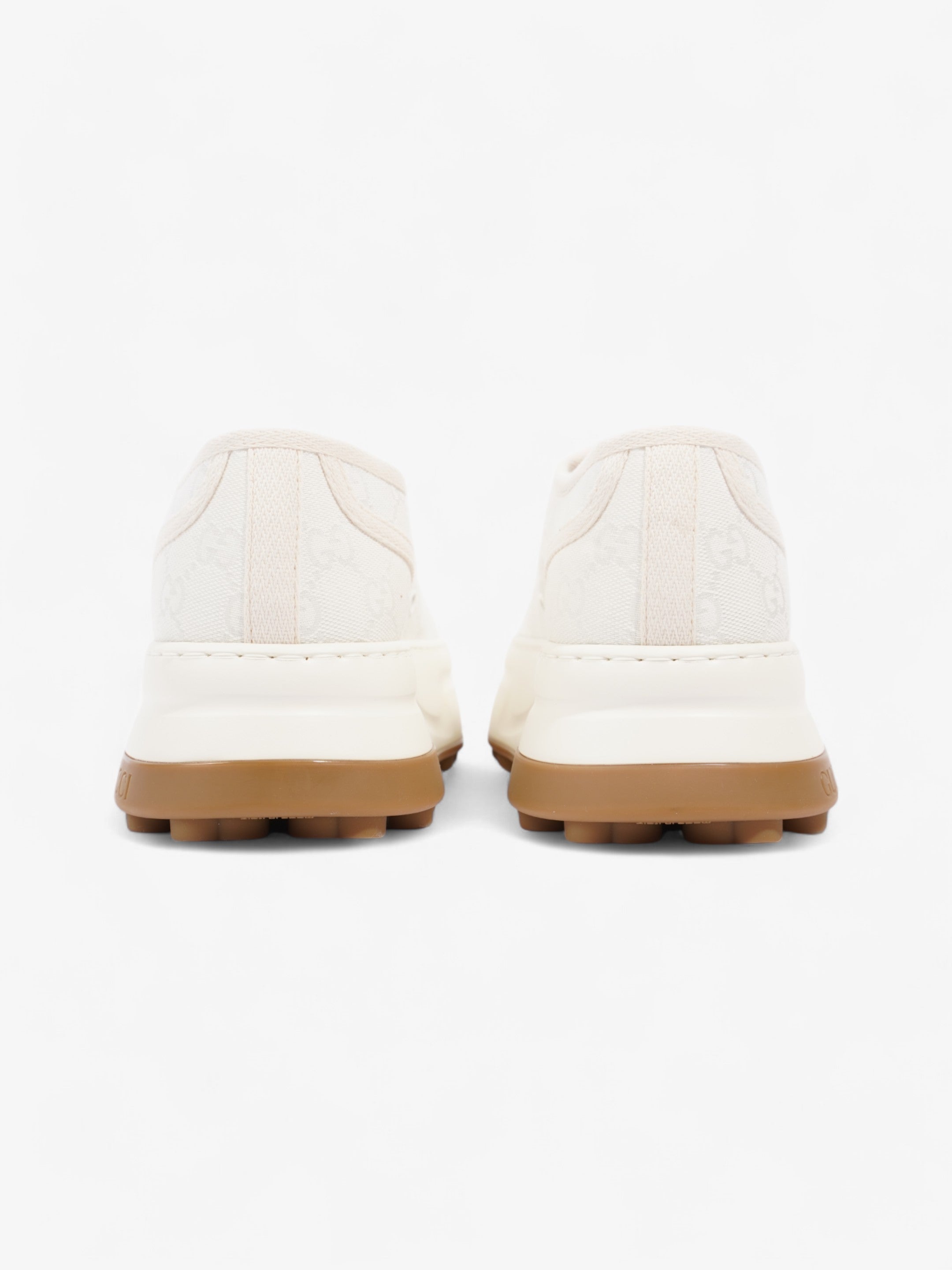 Gucci GG Tennis 1977 Platform Sneakers White  / Cream Canvas EU 41 UK 7