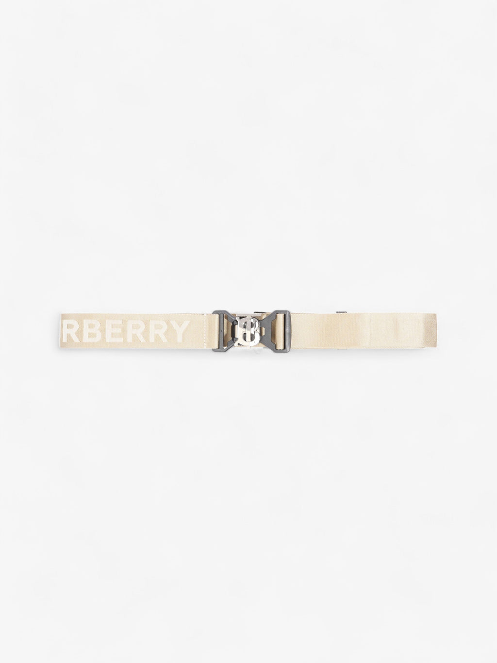 Burberry TB Sport Clip Belt Beige / Black Canvas 100cm 40"