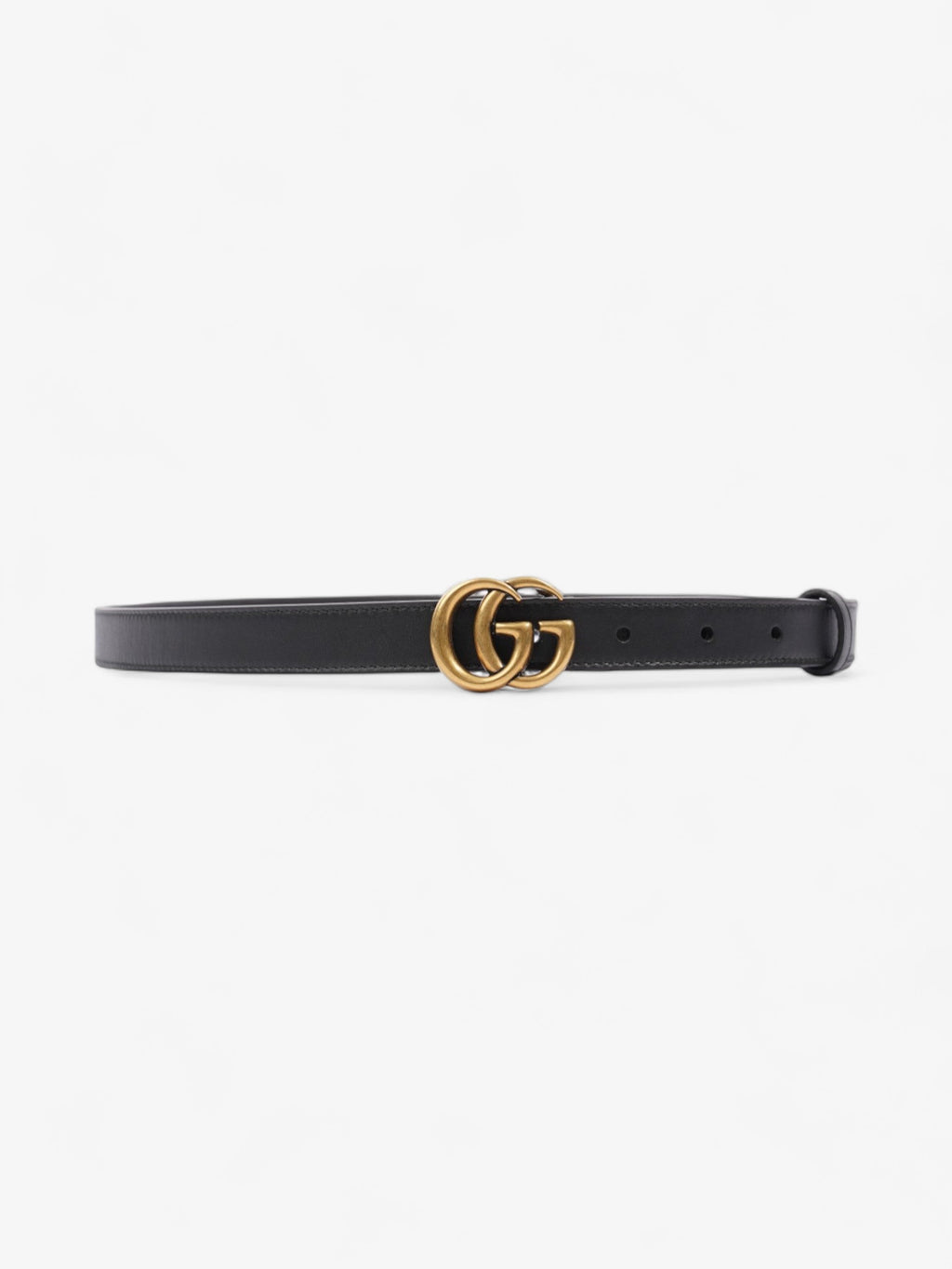 Gucci GG Marmont Thin Belt Black Leather 95cm / 38"